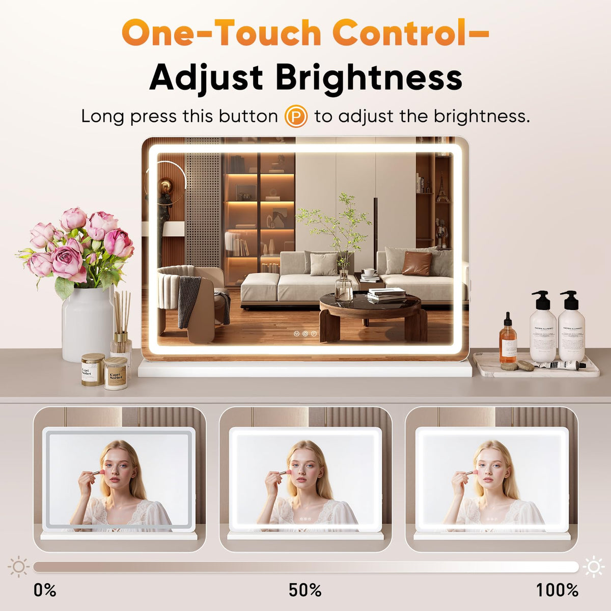 Sweetcrispy 22 x32 LED Vanity Mirror with Lights Extra Large - Sweetcrispy Official Imagery - 6
