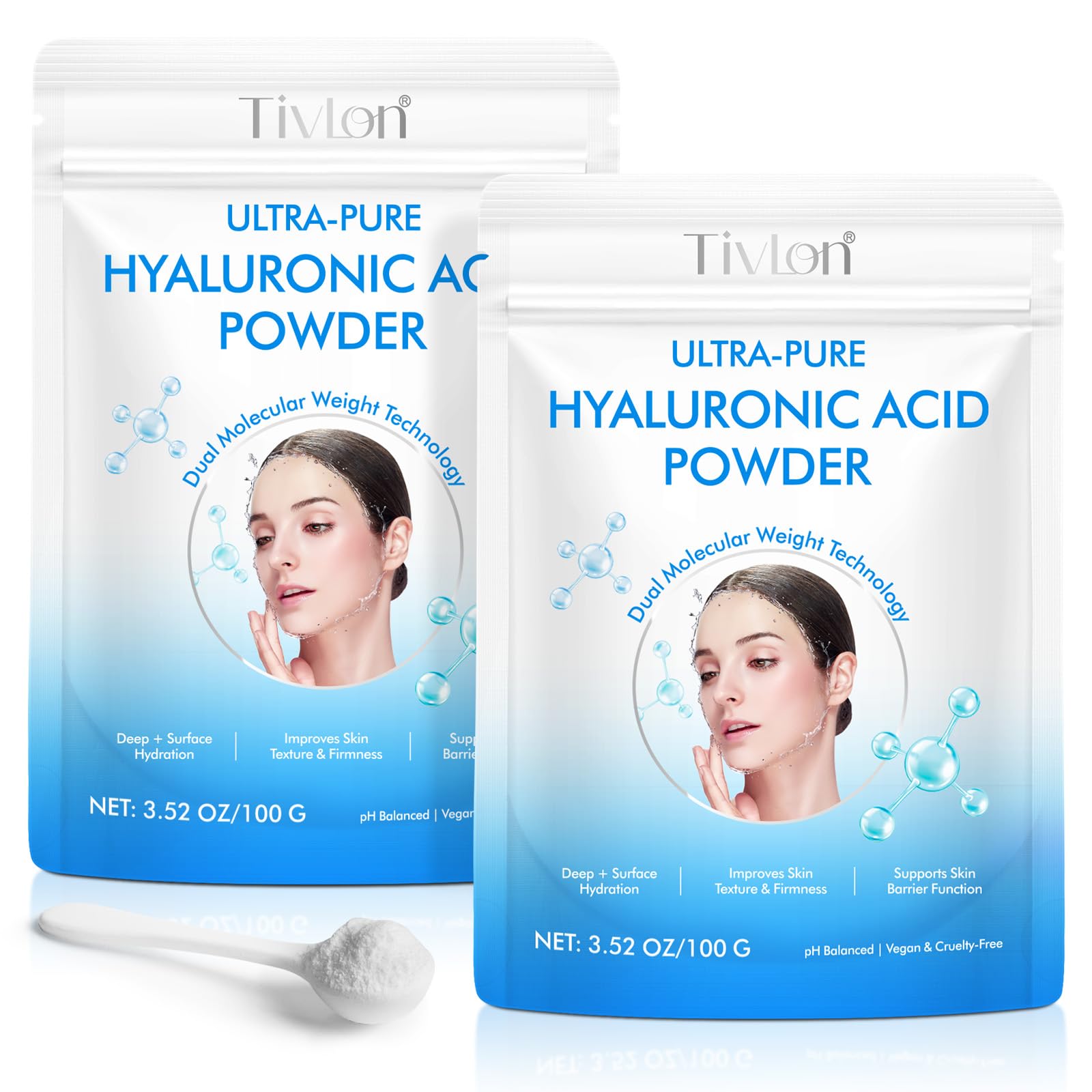 akareni Pure Hyaluronic Acid Powder for Skin & Face, Dual Molecular Weight - akareni Official Product View 10