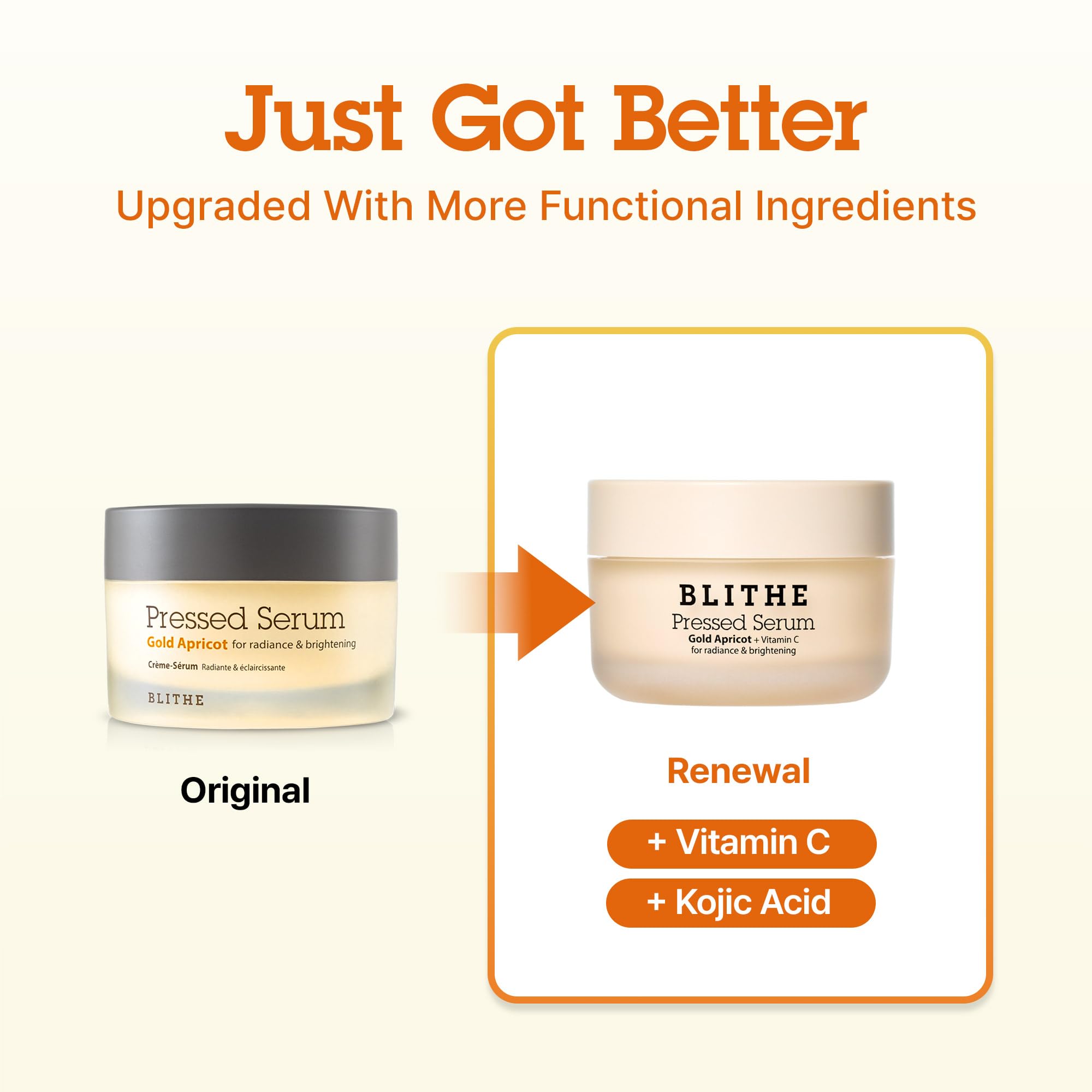 BLITHE Pressed Serum Gold Apricot With Kojic Acid &amp; Vitamin C - BLITHE
