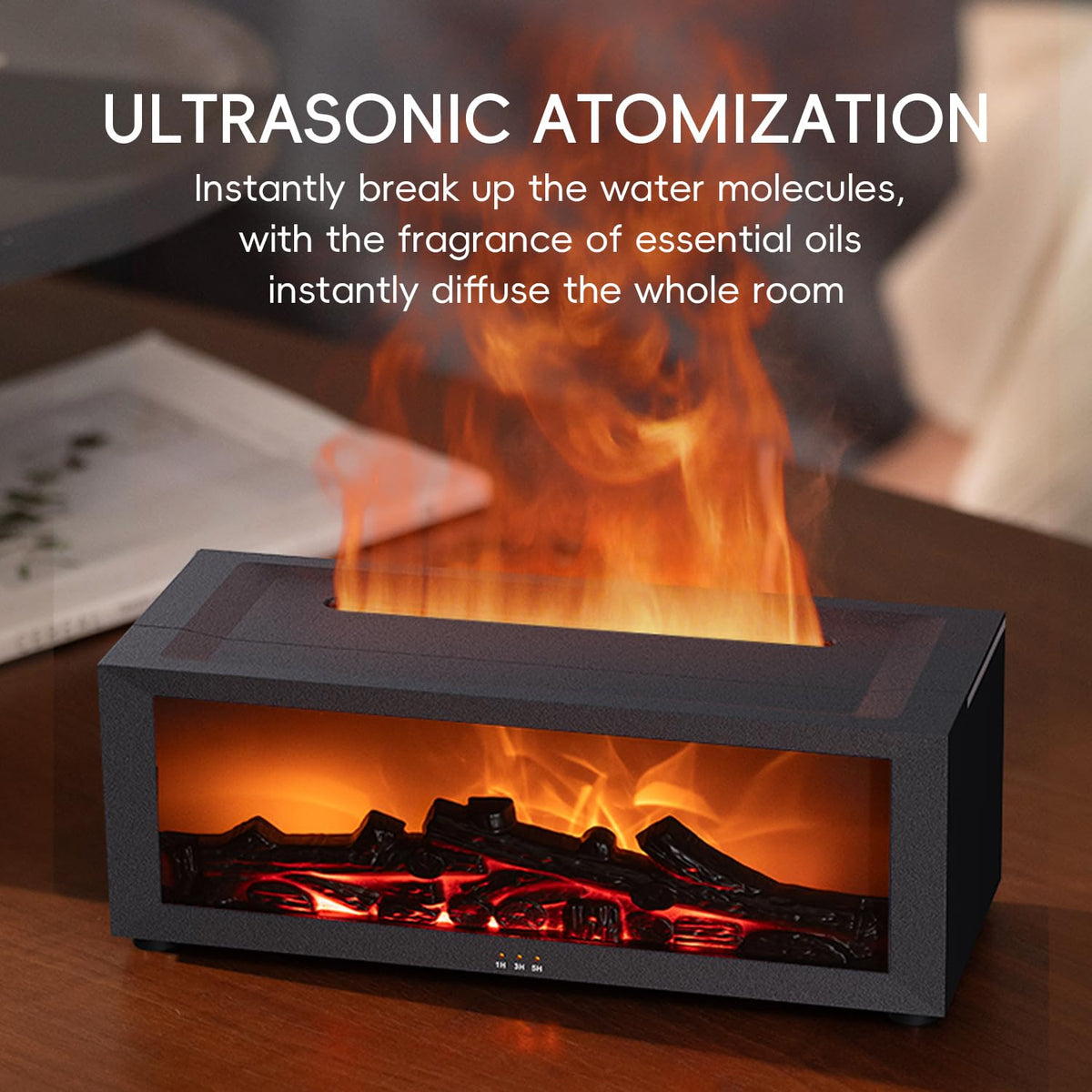 Essential Oil Diffuser 7 Colors Fireplace Flame Fire Oil - Yaledi Official Imagery - 6