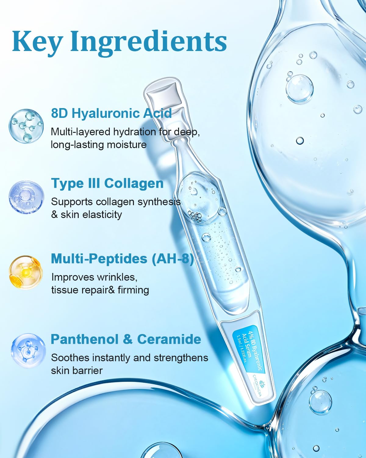 4 Hyaluronic Acid Serum for Face 8D Hyaluronic Acid Ultra - CHEOKINGBA Official Imagery - 6