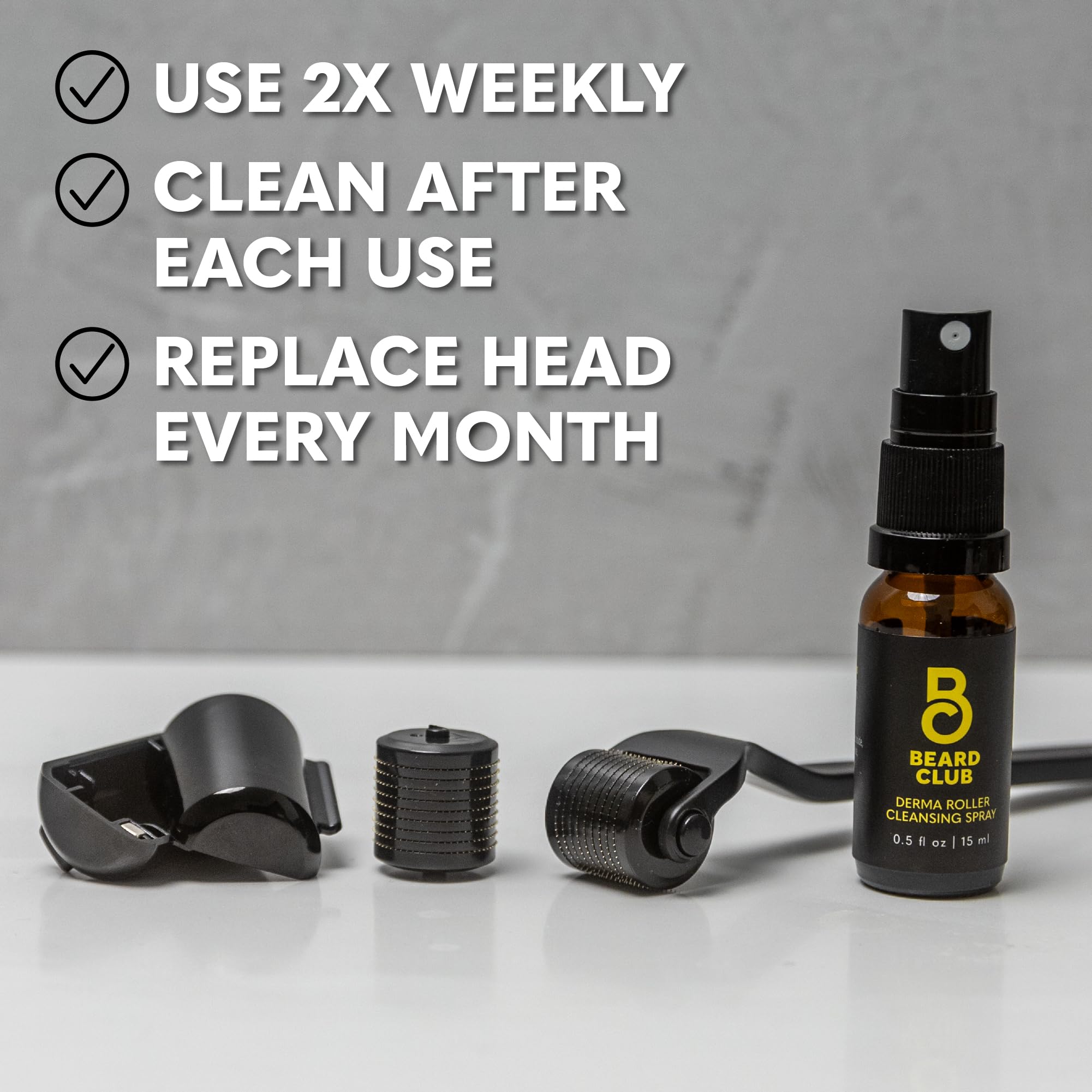 Beard Club Premium Derma Roller Biotin Beard Growth Vitamin - The Beard Club Official Imagery - 8