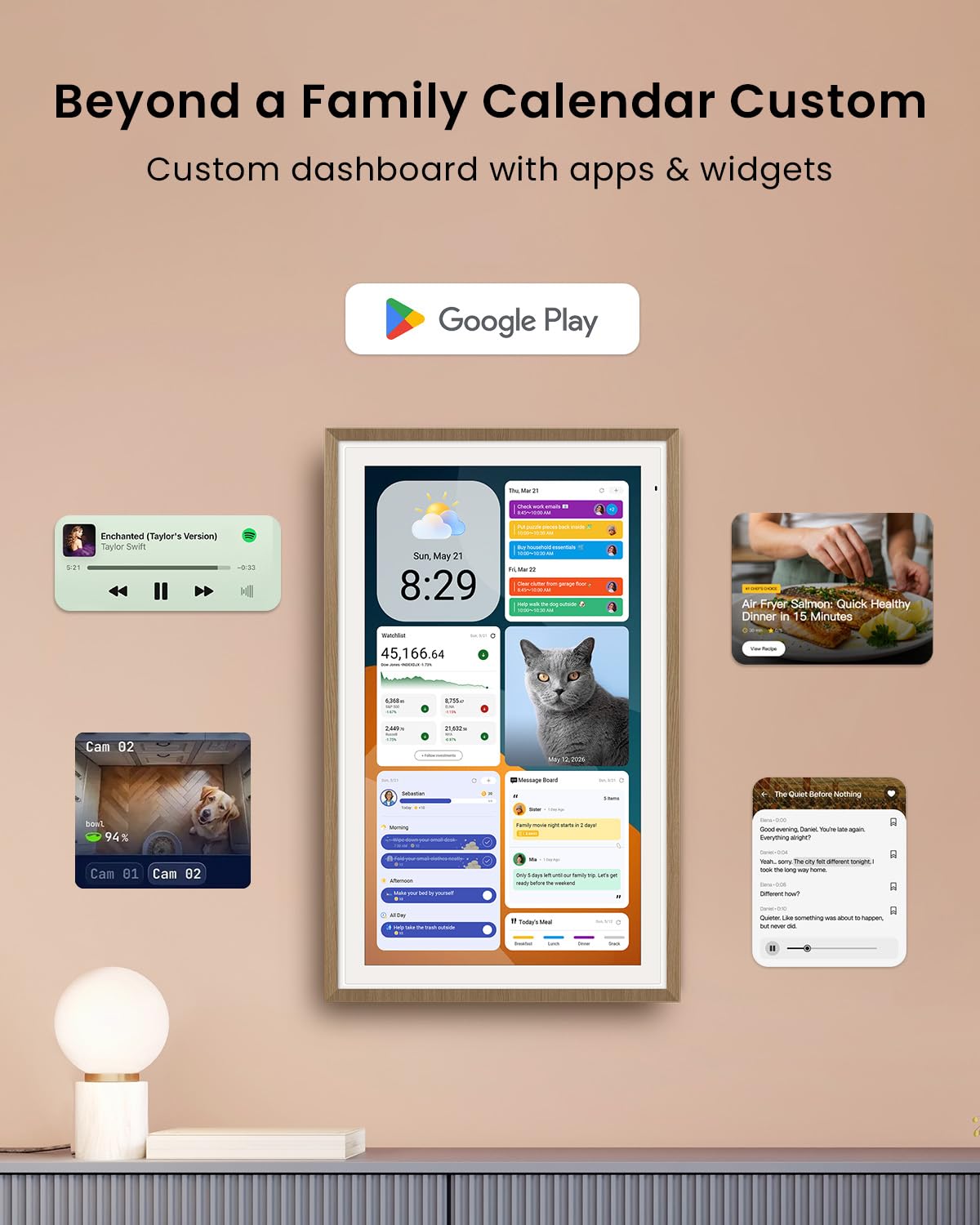 Apolosign 21.5-inch Digital Calendar, Smart Wall Planner with Cal - ApoloSign Official Product View 5