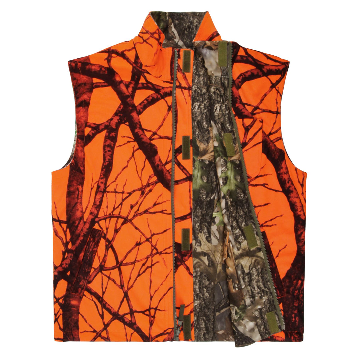 Reversible Camo Orange Hunting Vest Big Game Vest Jacket M - GUGULUZA Official Imagery - 4