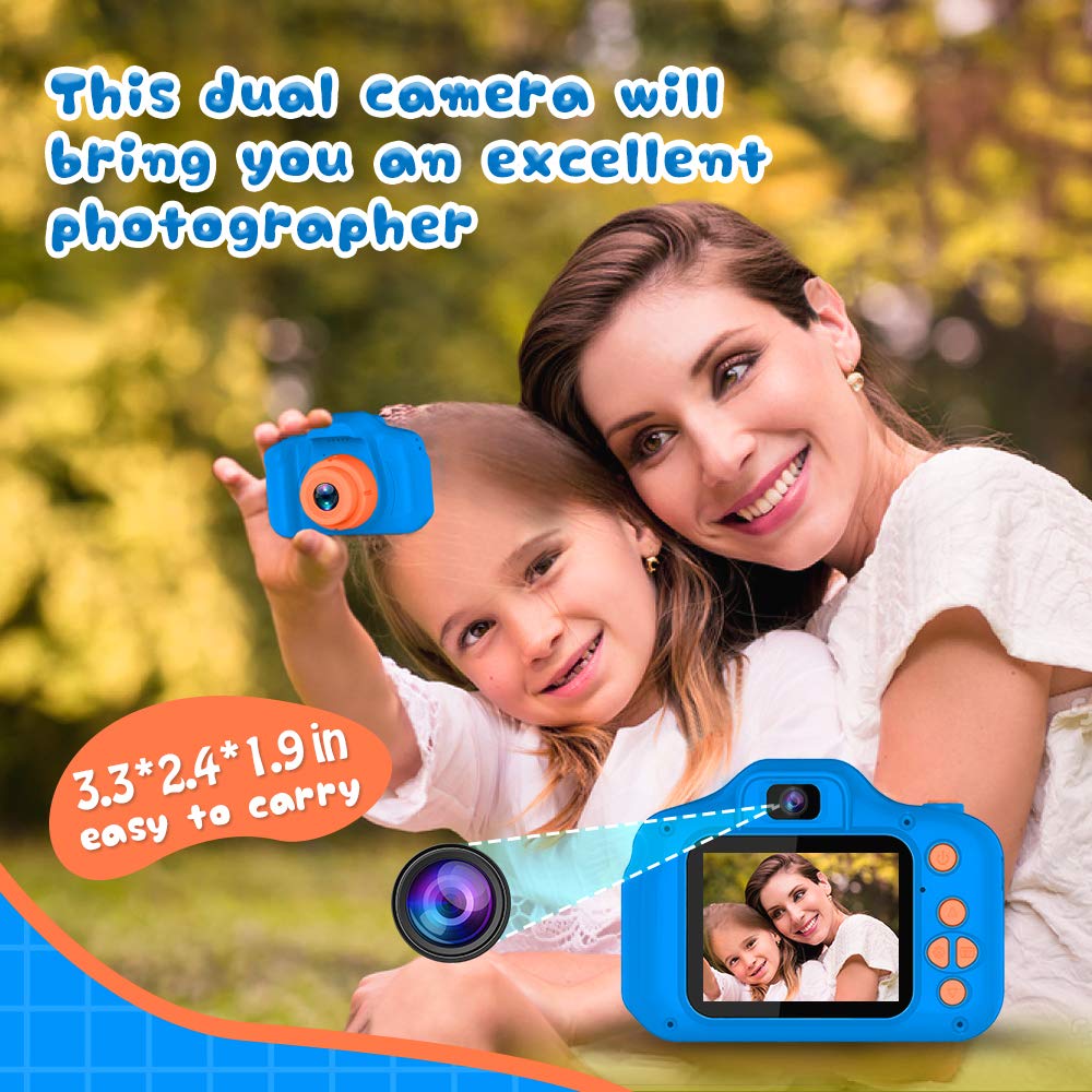Upgraded Kids Selfie Camera HD Digital Video Camera Navy - Seckton Official Imagery - 4