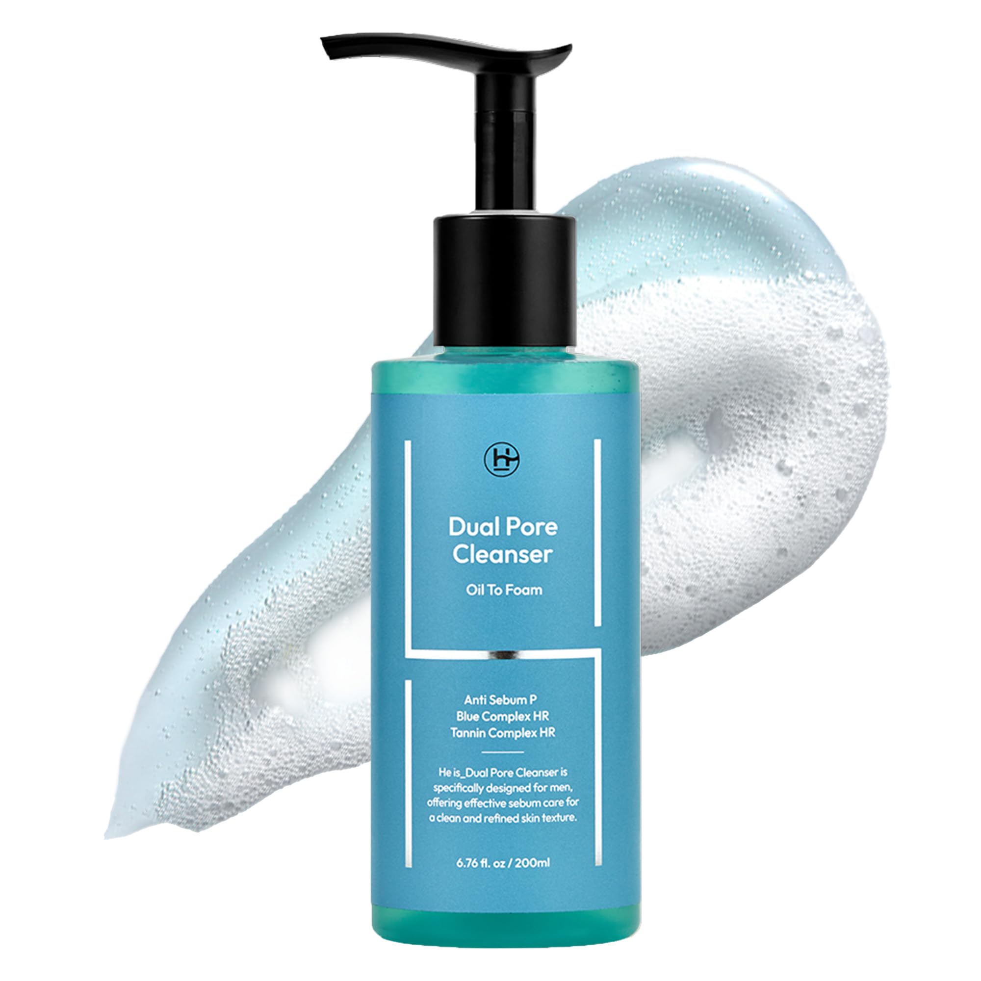 Dual Pore Cleanser, Blackhead Face Wash for Men, 6.76 fl oz - LAB BY He is_ Official Product View 2