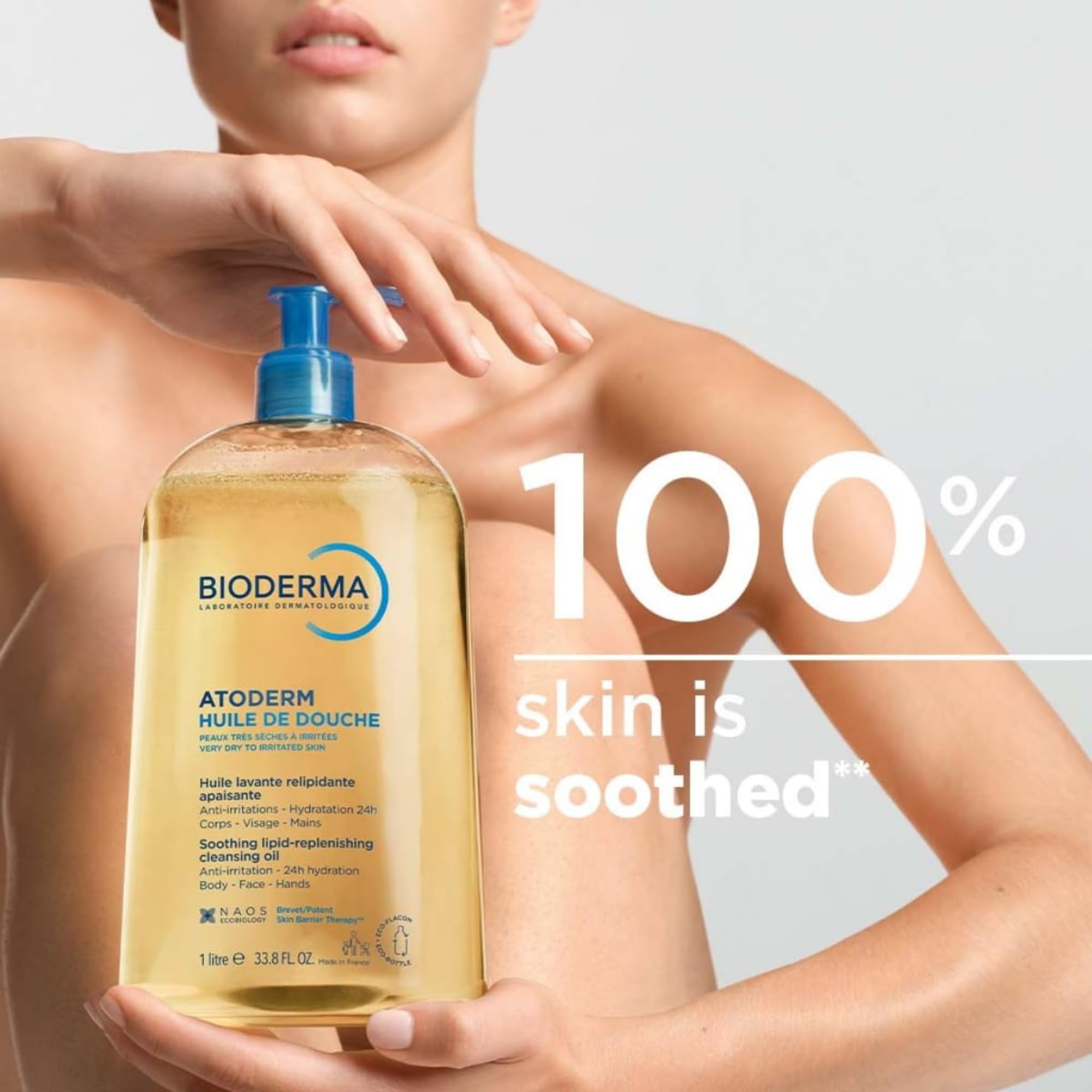 Bioderma Atoderm Shower Oil Cleansing Oil For Face Body - Premium Selection Official Imagery - 6