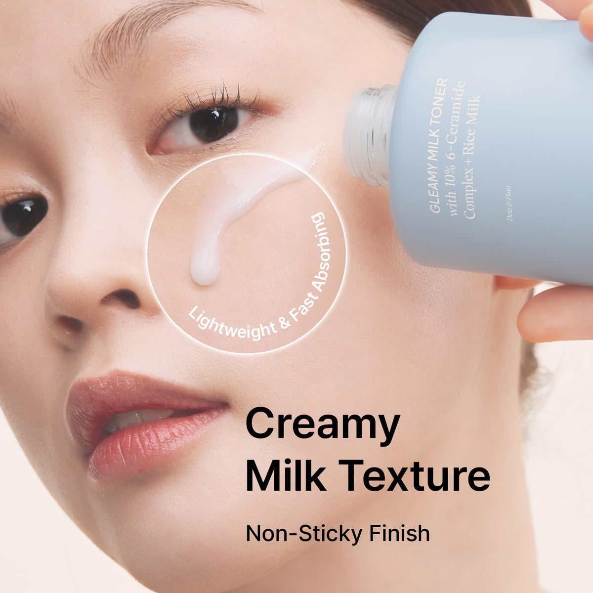 Gleamy Milk Toner with 10 6 Ceramide Complex Rice 6 76 fl oz - inyoe Official Imagery - 3