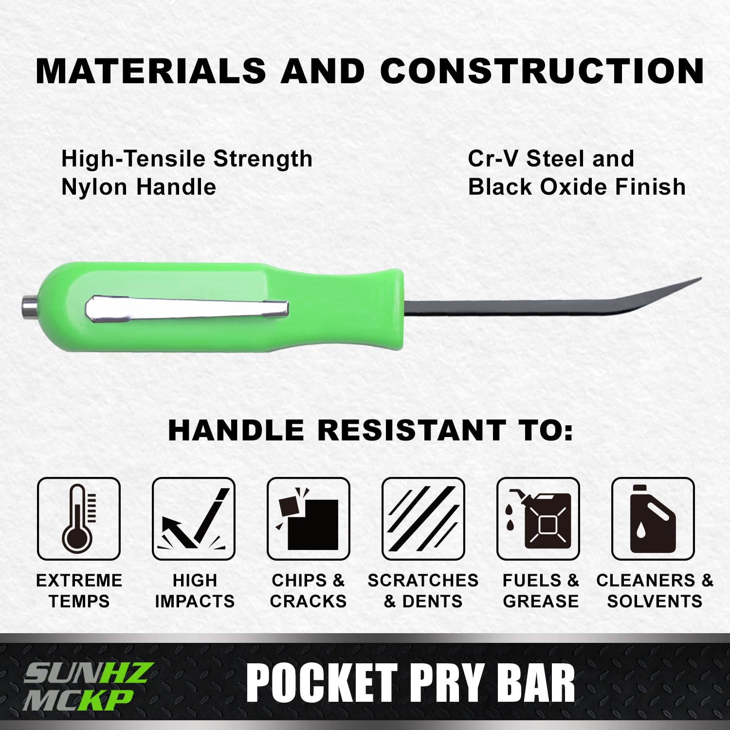 SUNHZ MCKP SUNHZMCKP 2 PCS Pocket Pry Bar Set, Mini Pry Bar Tool - SUNHZ MCKP Official Product View 4