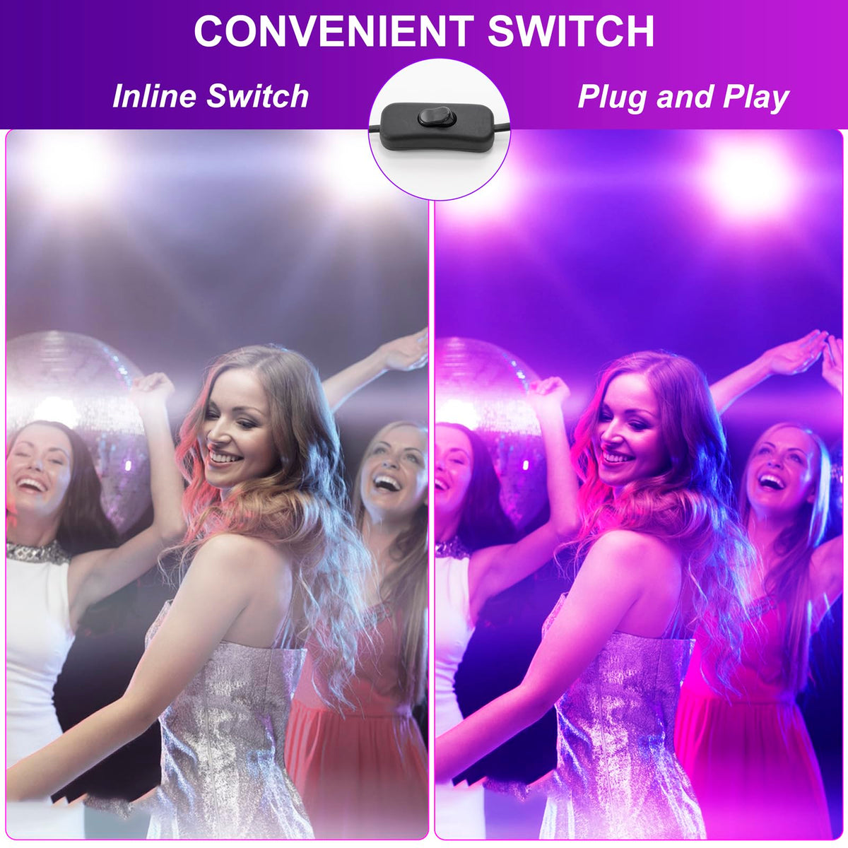 50W LED Black Lights for Glow Party IP65 Waterproof UV - Waygor Official Imagery - 3