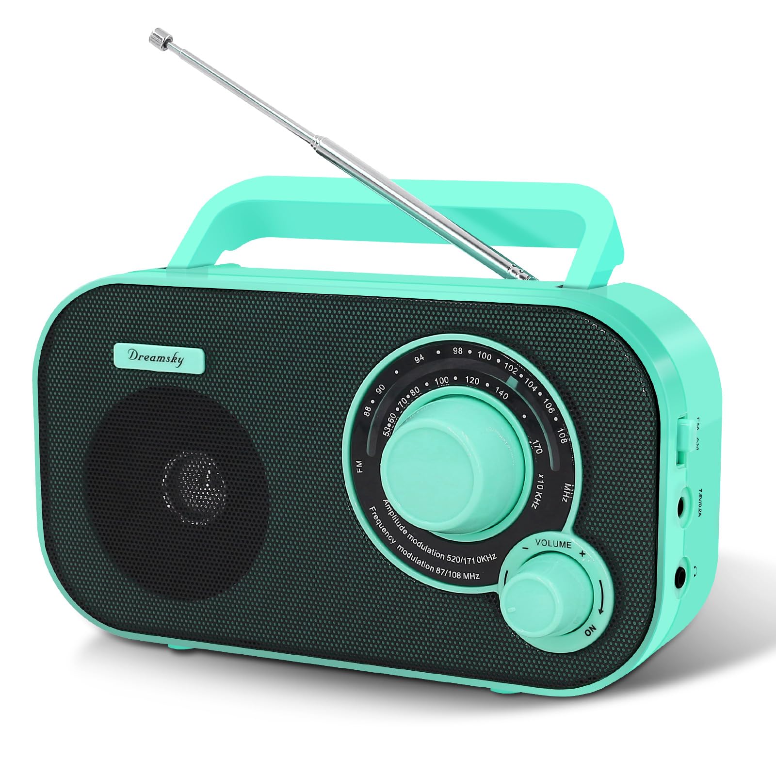 DreamSky AM FM Portable Radio – Plug-In or Battery