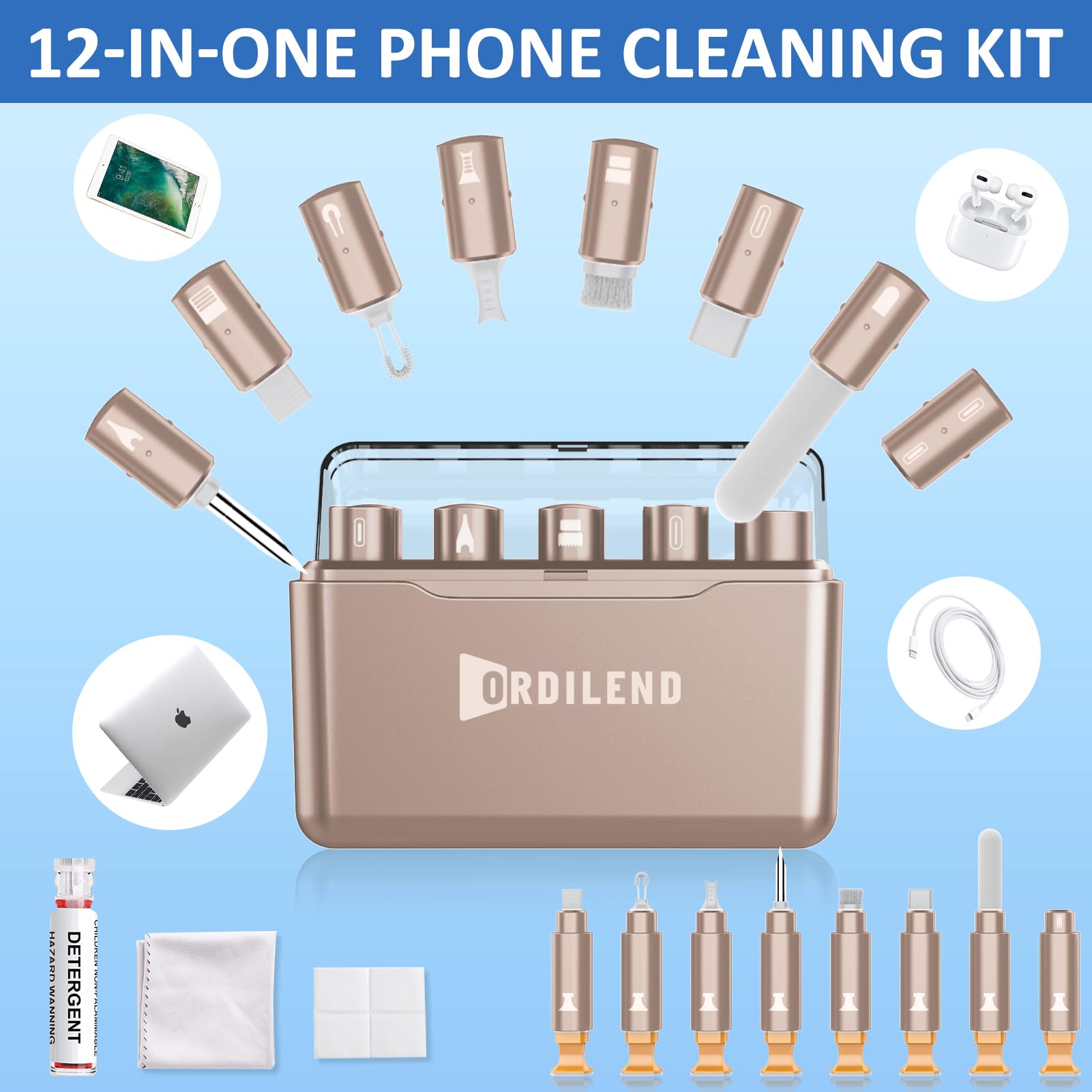 Ordilend iPhone Cleaning Kit for Charging Port Cleaner AirPod Pho by Ordilend - Angle View 2