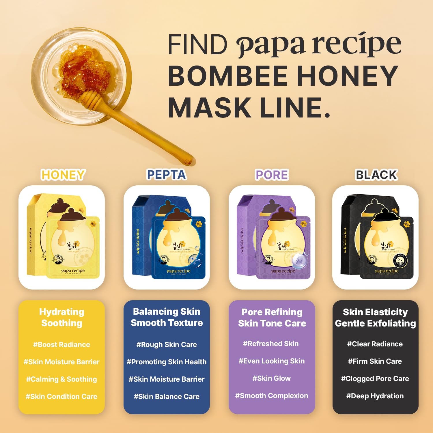 Papa Recipe Bombee Honey Mask Pack 25g * 1 sheets - Sheet Mask, Facial - View 7