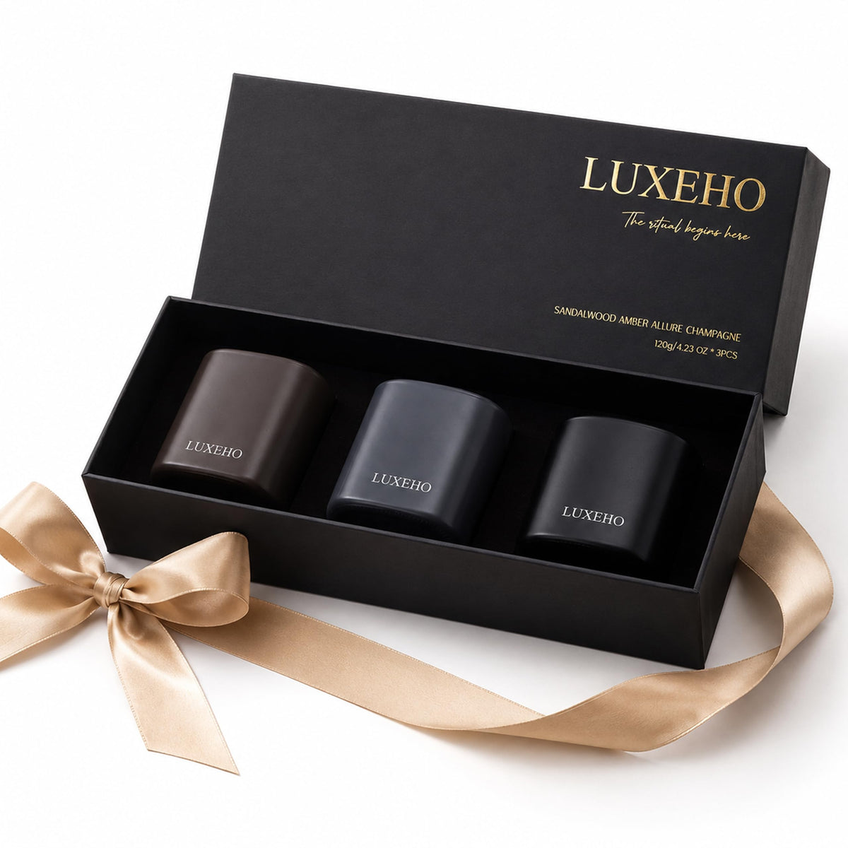 Luxury Scented Candle Set 3 Pack - LUXEHO Official Imagery - 5