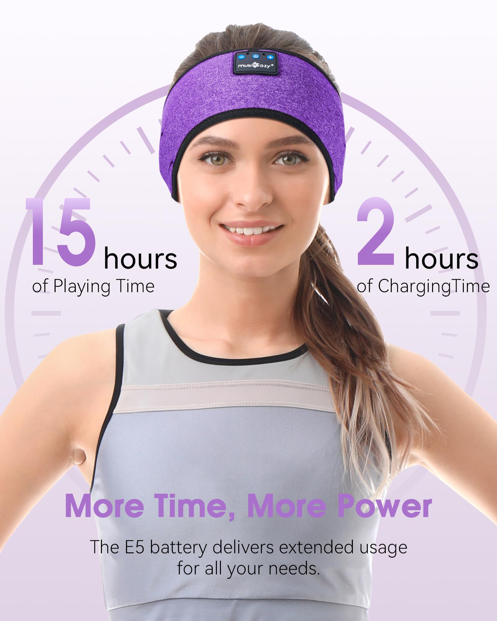 MUSICOZY Sleep Headphones Bluetooth Headband Headphones for Side Sleepers - MUSICOZY Official Product View 5