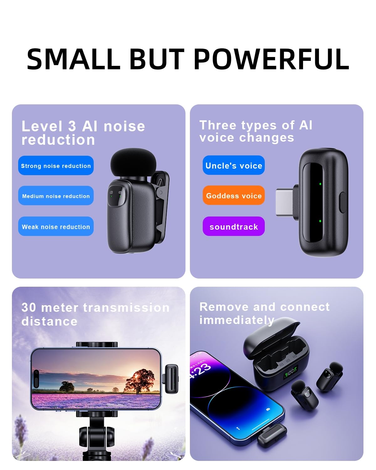 T1 mini Wireless Lavalier Microphone for iPhone Android iPad - METTOMUS Official Imagery - 4