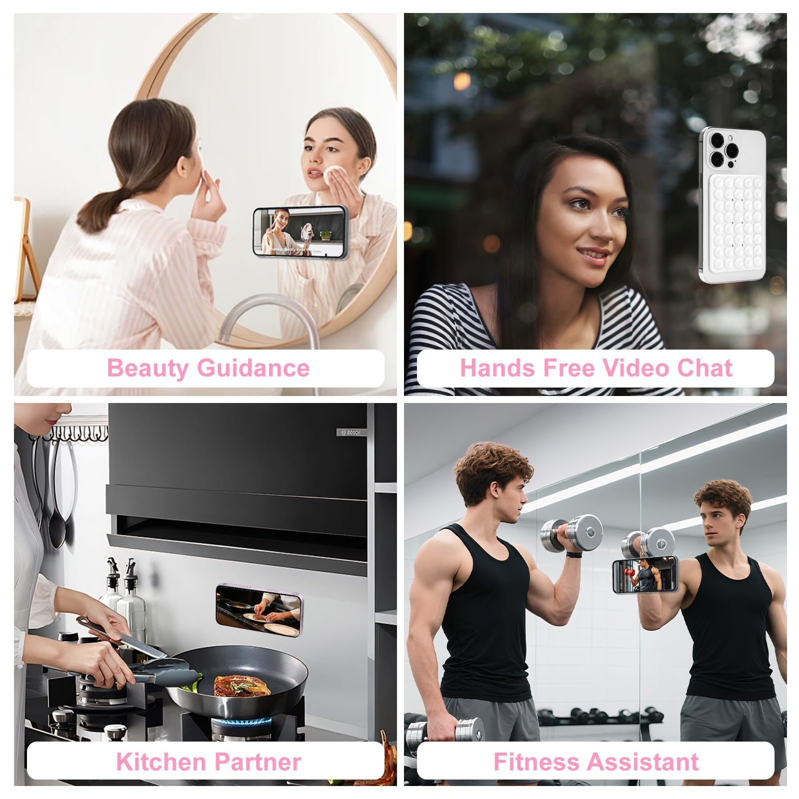 Giumel 1 Pack Silicone Suction Cup Phone Case Mount Double Sided, - Giumel Official Product View 6