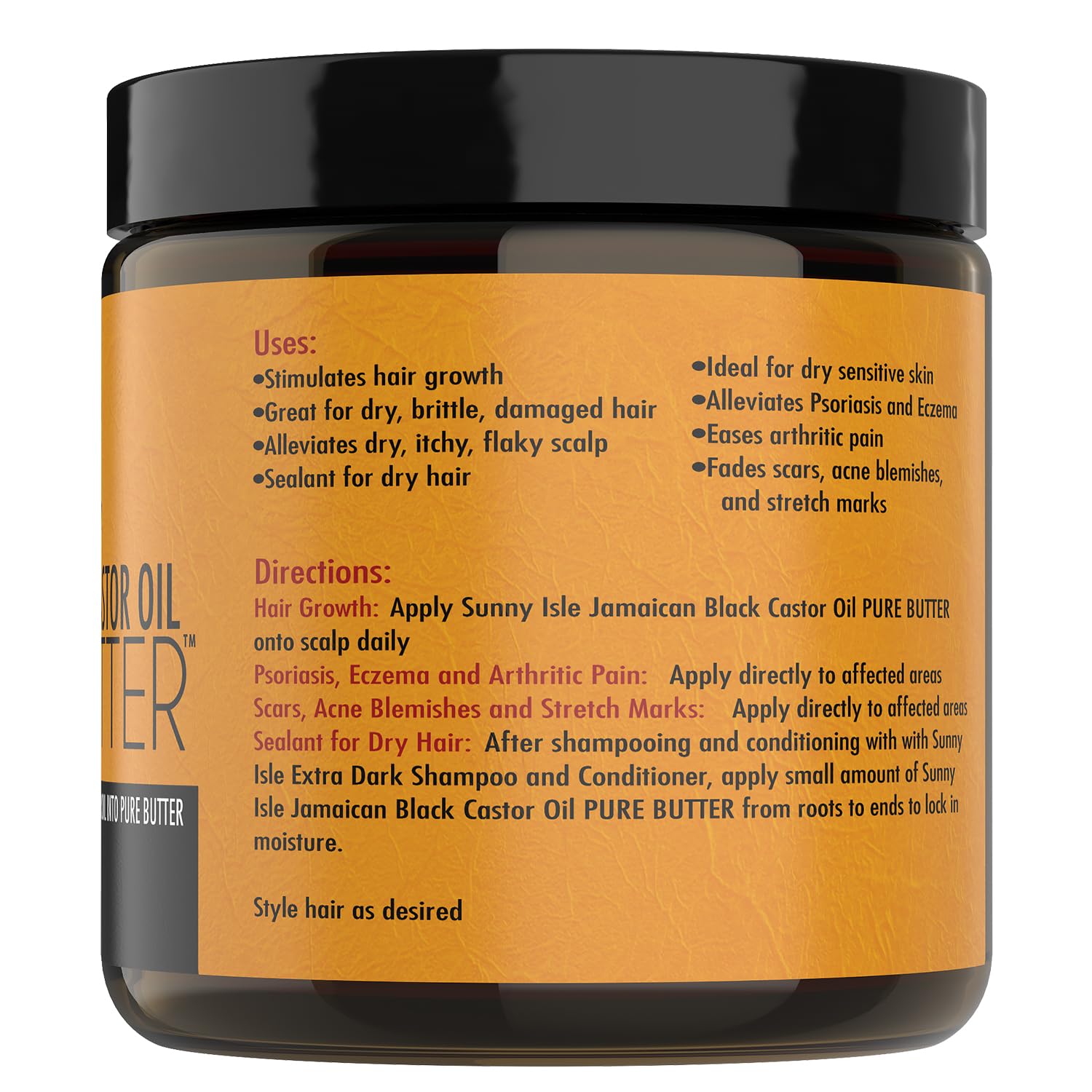 Sunny Isle Jamaican Black Castor Oil Pure Butter - Hair & Skin - Sunny Isle Official Product View 5