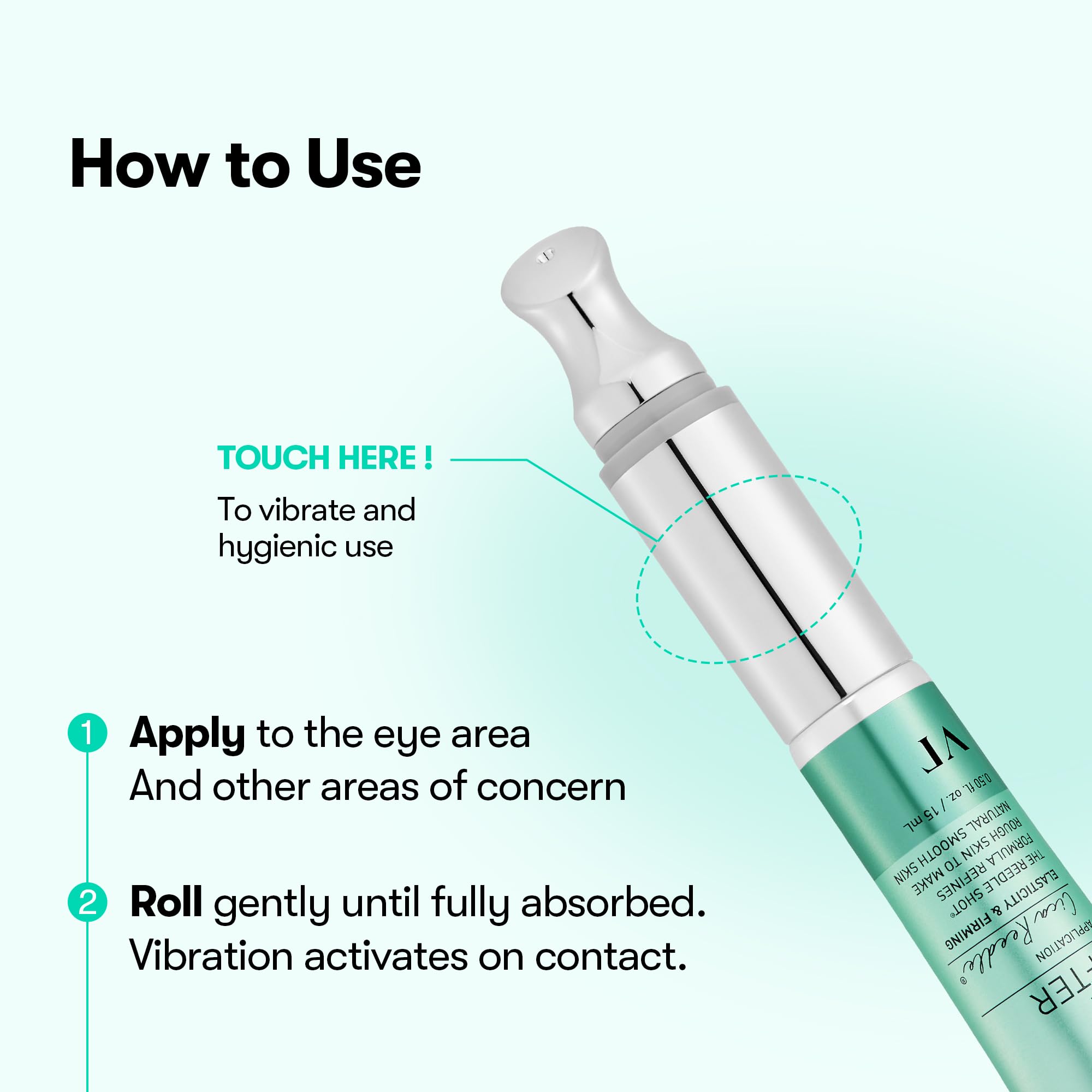 VT COSMETICS PDRN Reedle Shot Eye Cream, Vibrating Eye Applicator for Puffy - VT COSMETICS Official Product View 6