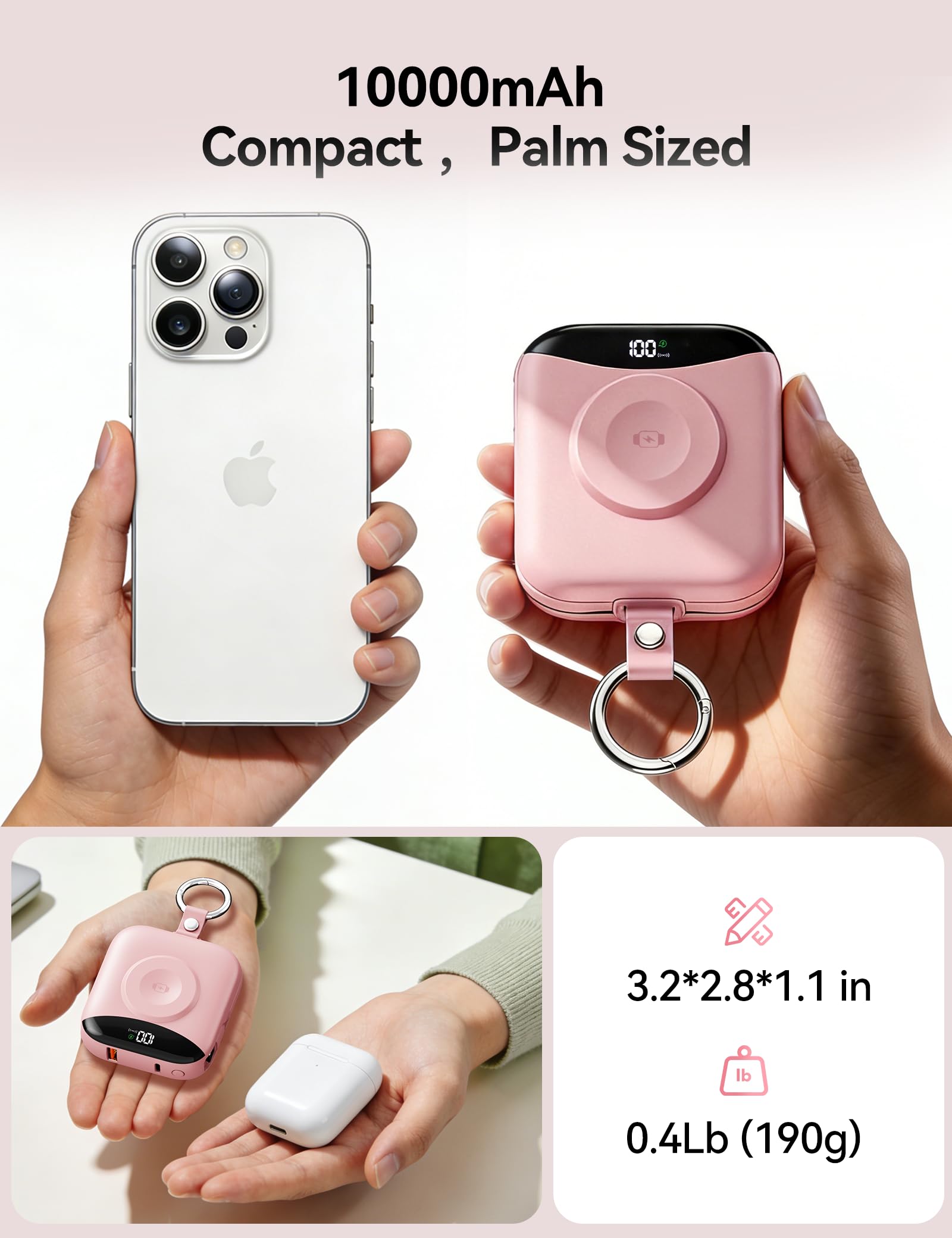 Portable Charger 10000mAh 22 5W Power Bank Built in 2 Cables - BLJIB Official Imagery - 4