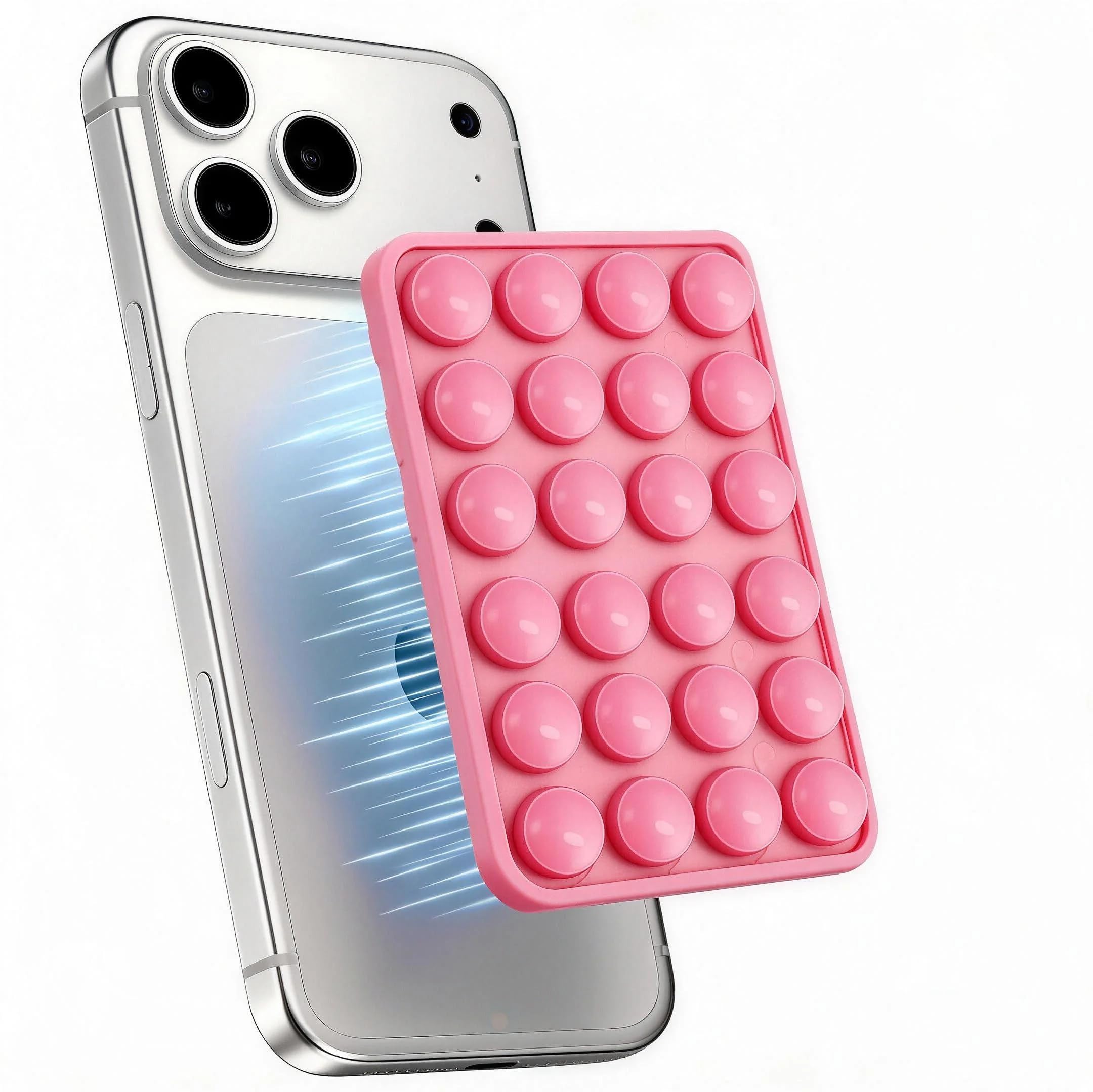 VEADOOLLY Red OCTO-Buddy Double Sided Silicone Suction Phone Case Moun - View 10