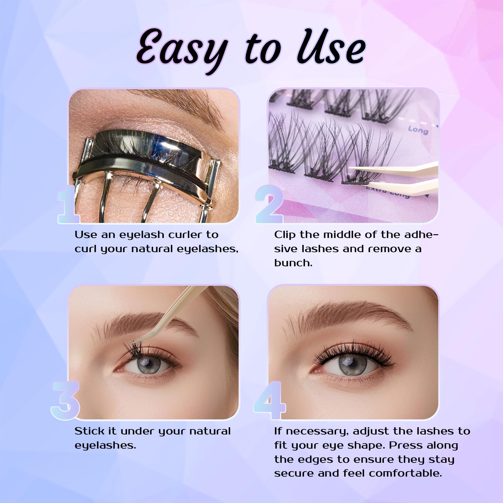 GOLLEE Self Adhesive Eyelashes 10-16mm | No Glue Needed Pre-Glued Lash - View 9