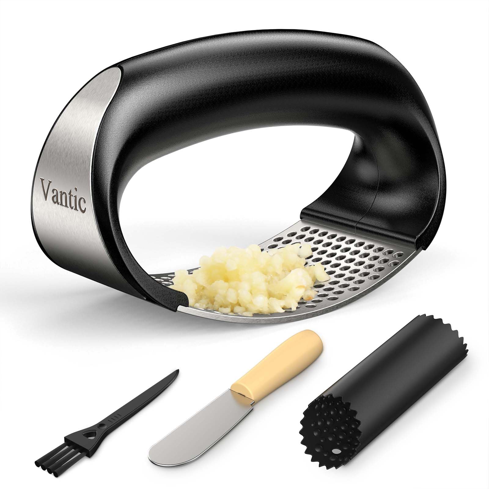 Vantic Garlic Press Rocker - Stainless Steel Garlic Crusher, Mincer an - View 8