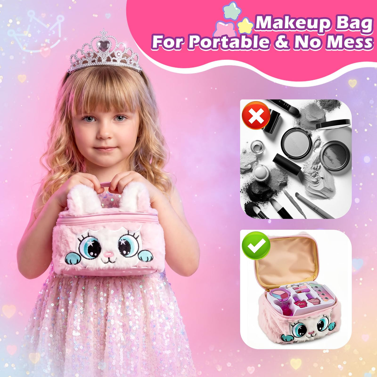 Kids Makeup Kit for Girls Washable Nail Polish Set with 1 - PANPAPA Official Imagery - 8