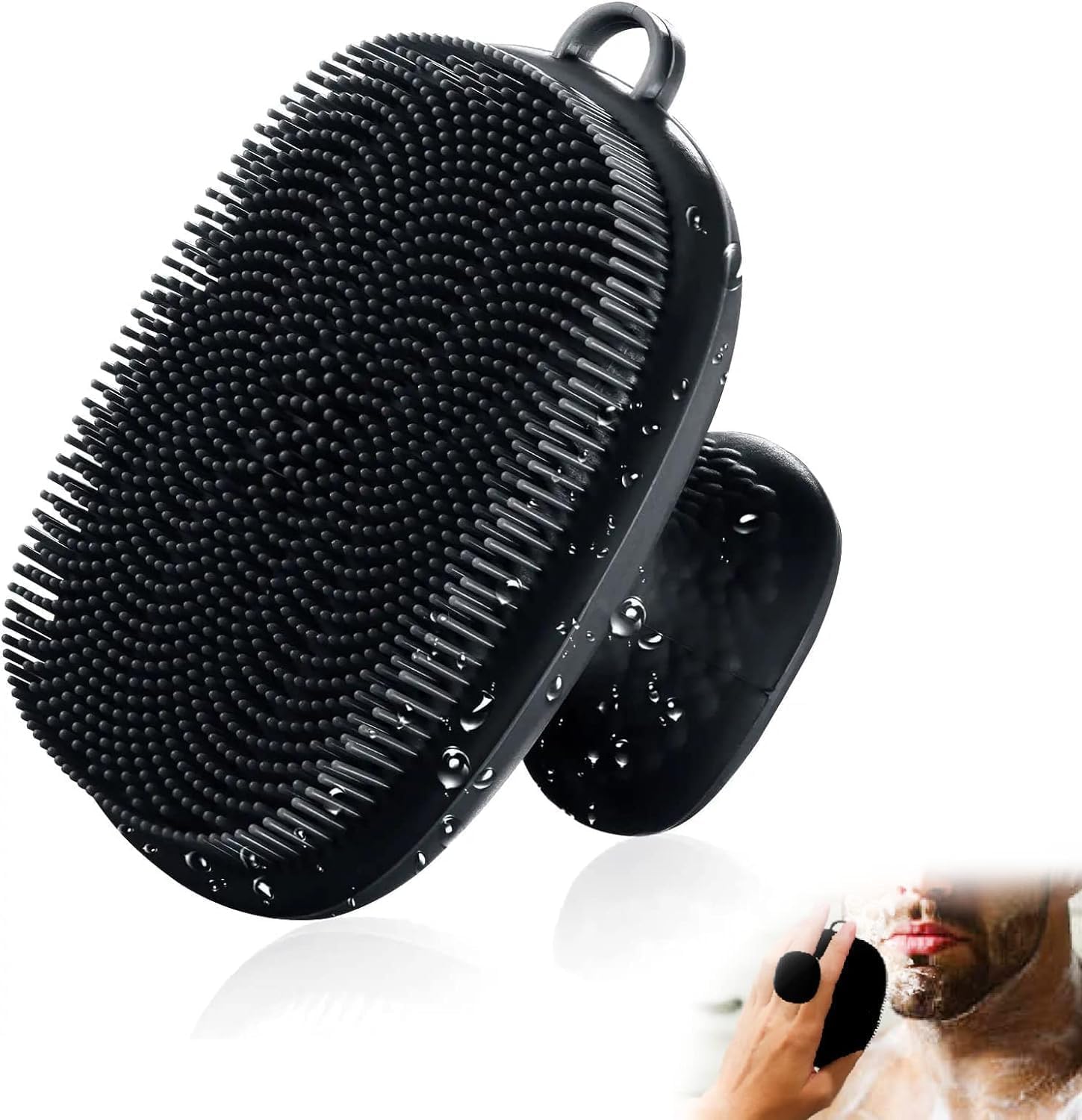 Face Scrubber, Silicone Face Scrubber for Men Facial Cleansing - Product Imagery