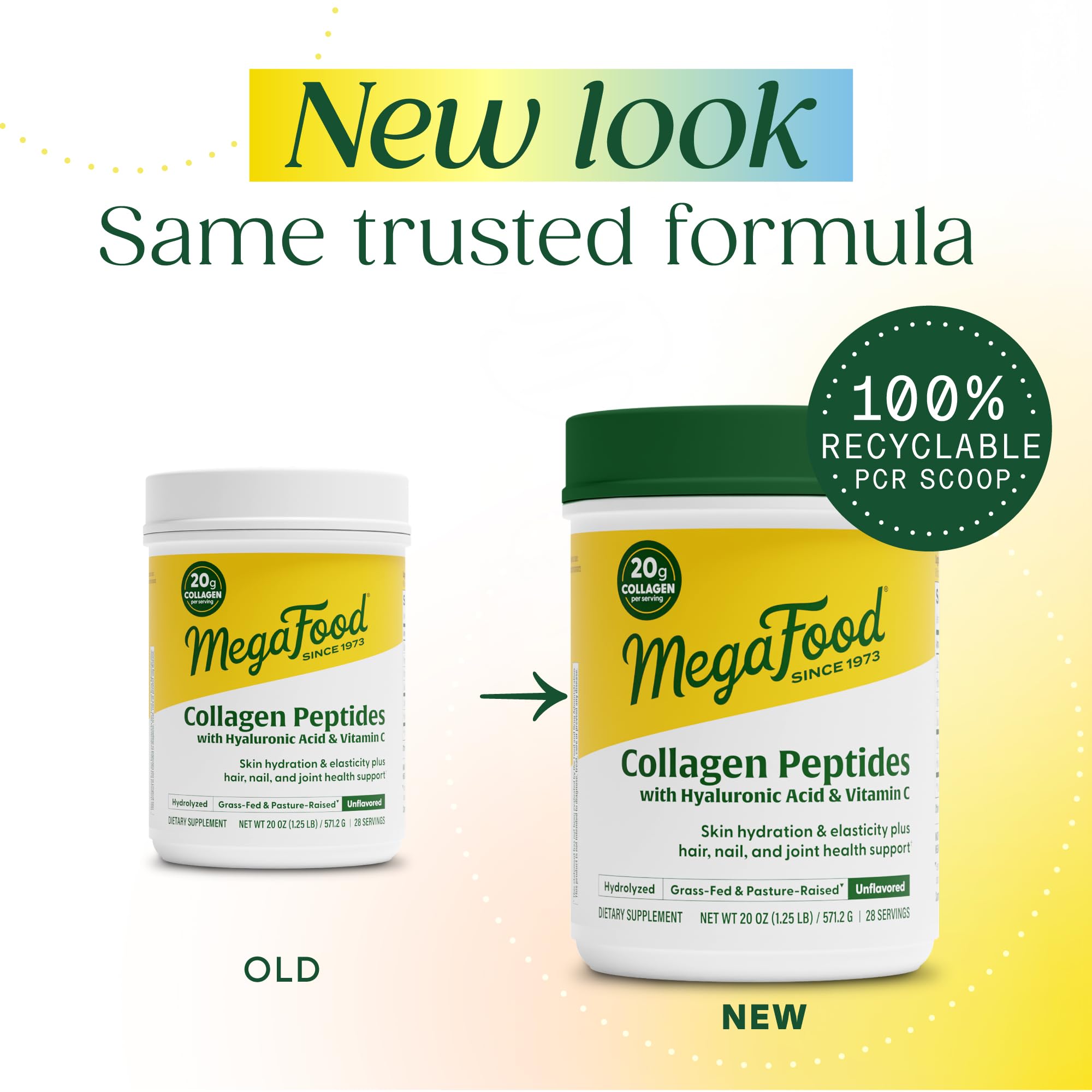 MegaFood Collagen Peptides Powder 20g Grass Fed Bovine - MegaFood Official Imagery - 3