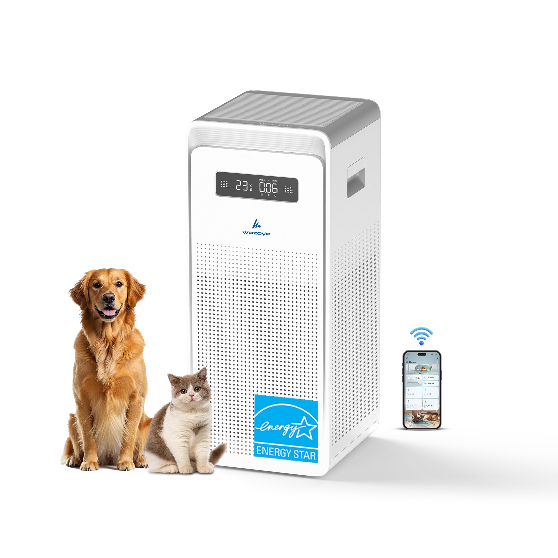 Pure Air PA1 Wozoyo Air Purifier For Bedroom Home, Office, Deskto - Wozoyo Official Product View 9