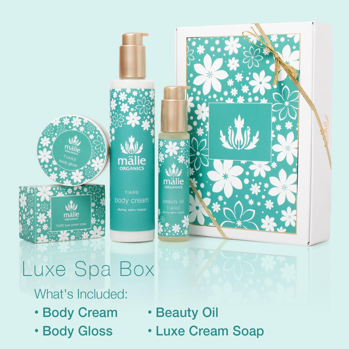 M lie Luxe Spa Box Tiare Hawaiian Beauty Gift Set with - Malie Official Imagery - 3