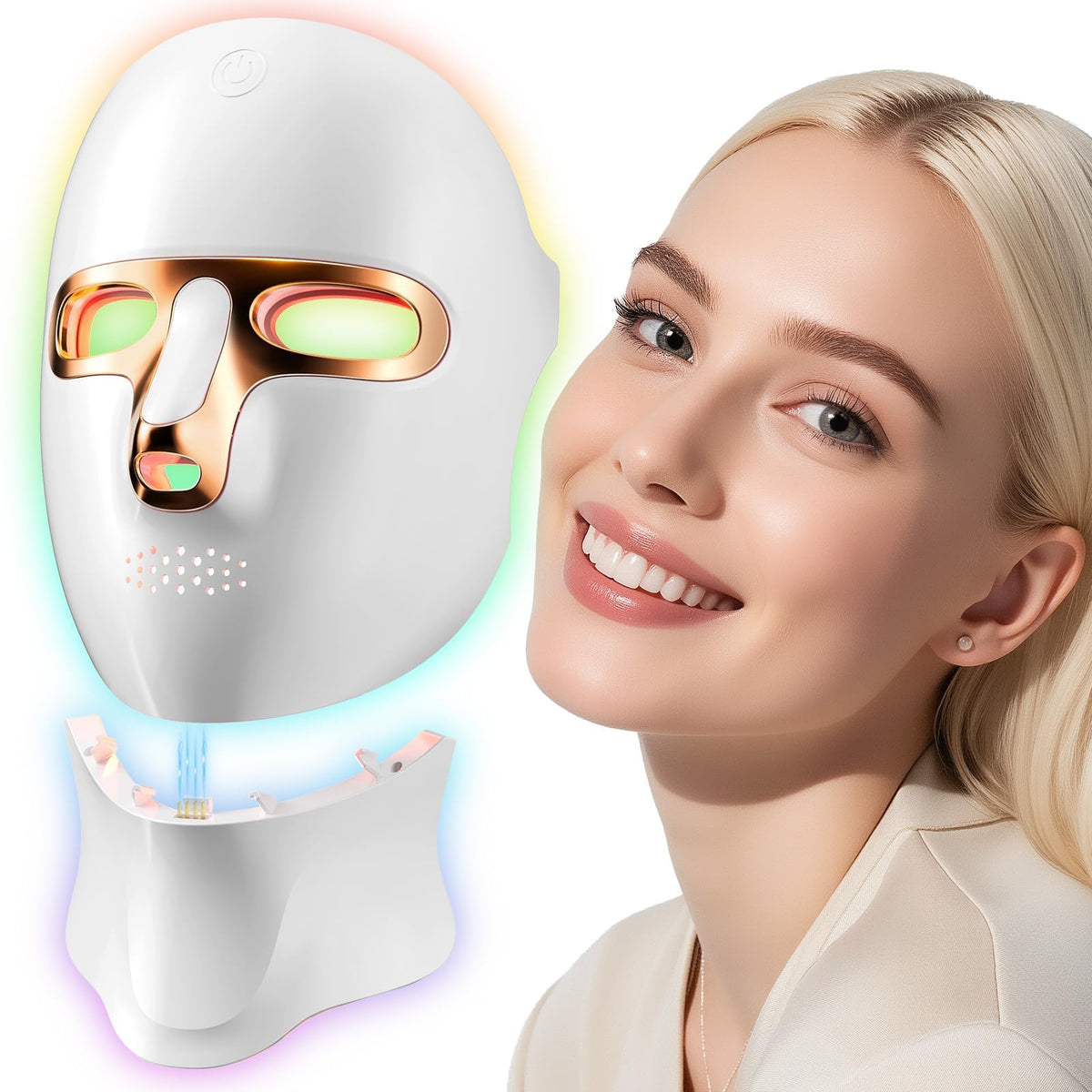 Red Light Therapy Mask USB C Rechargeable LED Face Mask - ONLUKY Official Imagery - 2