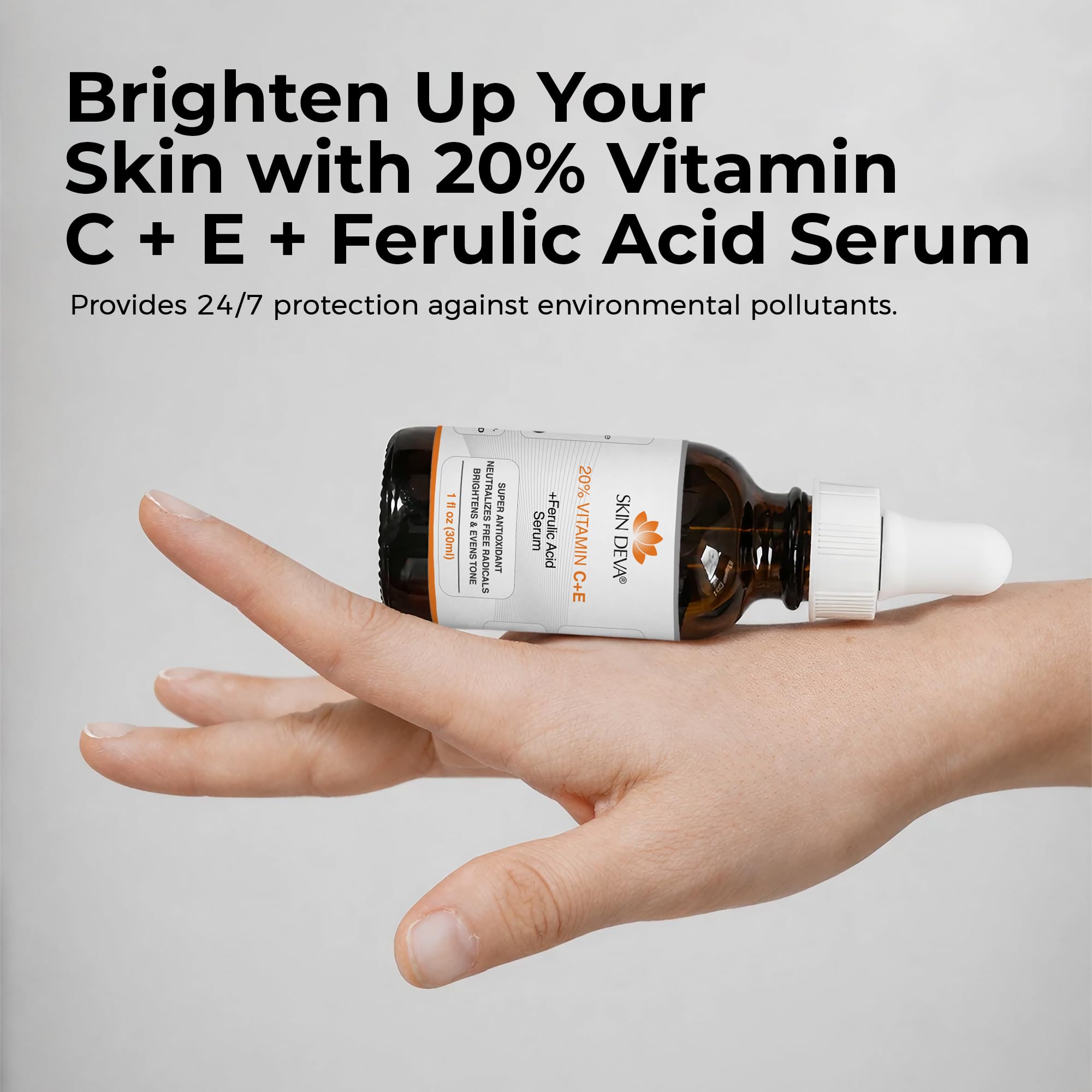Skin Deva 20% Vitamin C Serum Anti Aging with Hyaluronic Acid & Vitamin E - SKIN DEVA Official Product View 8