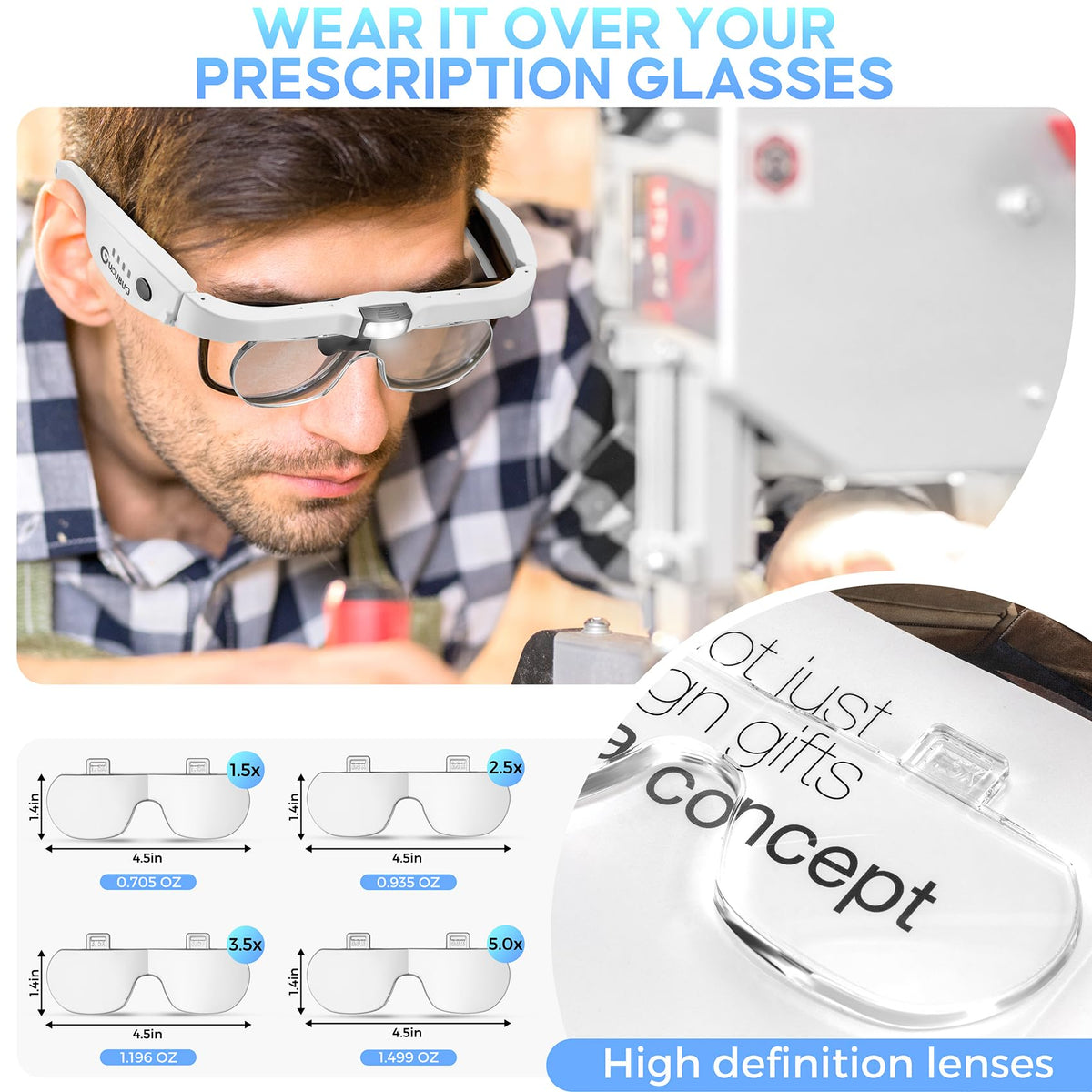 Magnifying Glass with Light 1 5X 5 0X Magnifying Glasses 4 - GUOUBUO Official Imagery - 5