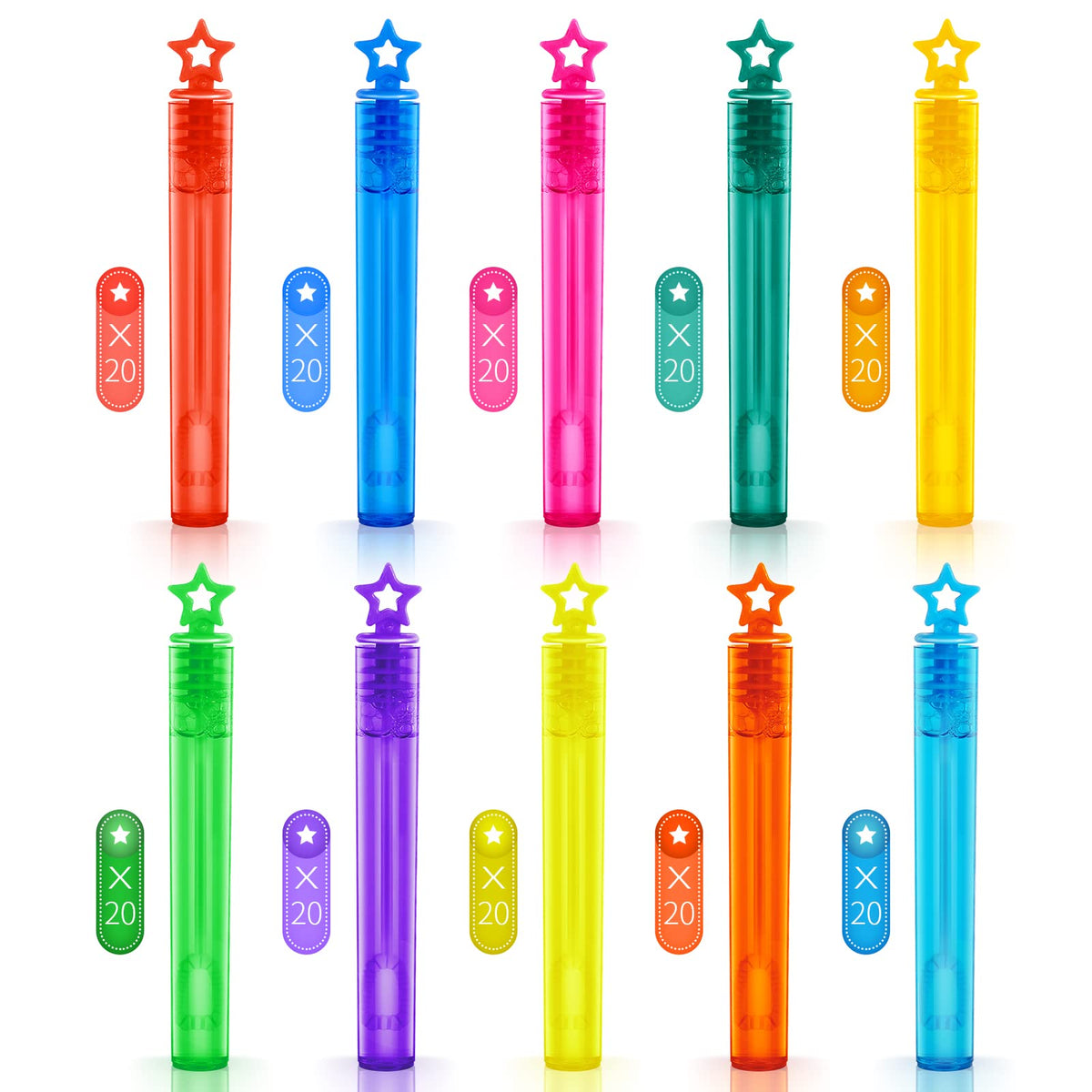 200 Pieces Mini Bubble Wands Party Favors Assortment Toys - SpringFlower Official Imagery - 6