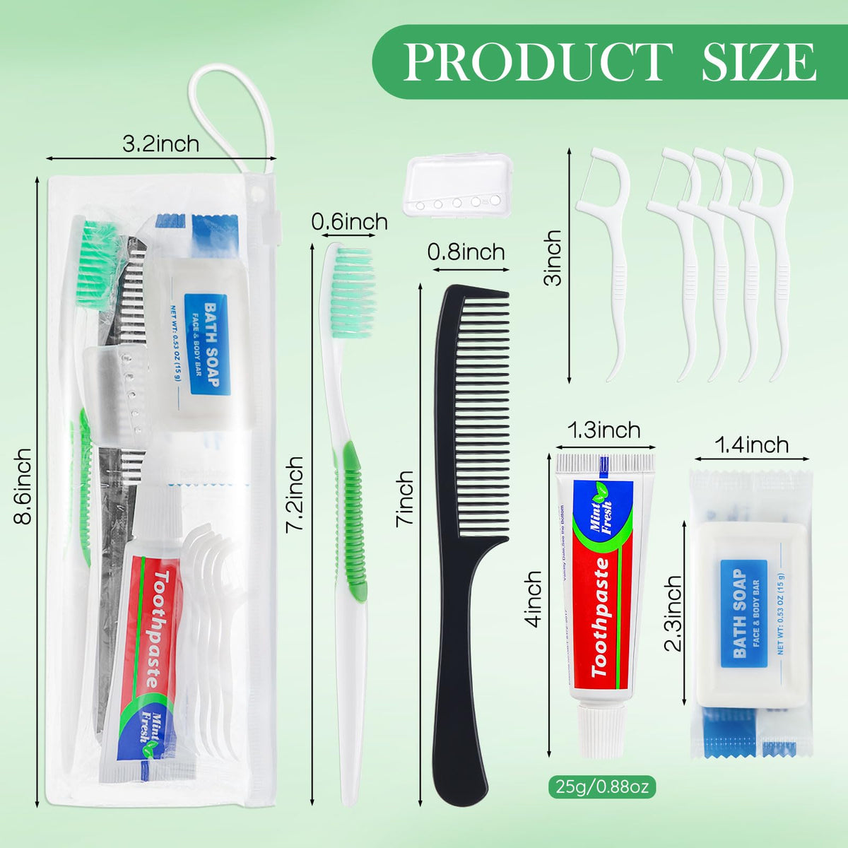 50 Set Personal Care Travel Toiletries Sets Bulk 7 in 1 - HAIFOTRVA Official Imagery - 5