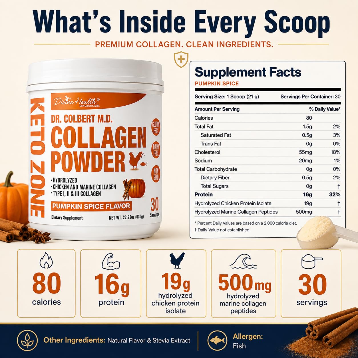 Dr Colbert MD Hydrolyzed Collagen Powder - Divine Health Official Imagery - 6