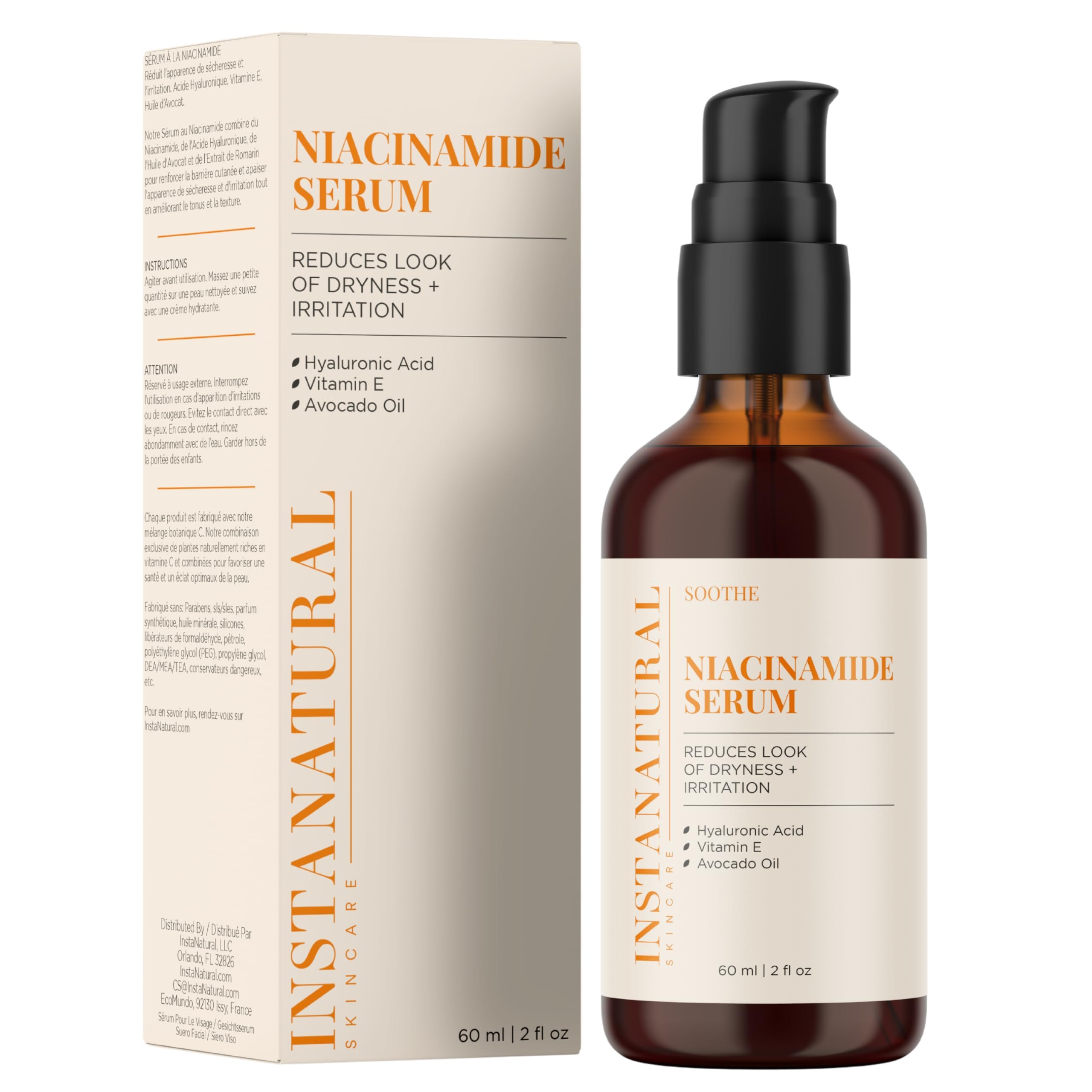 InstaNatural Niacinamide Face Serum, Hydrates, Soothes, Reduces Irritation, - InstaNatural Official Product View 1