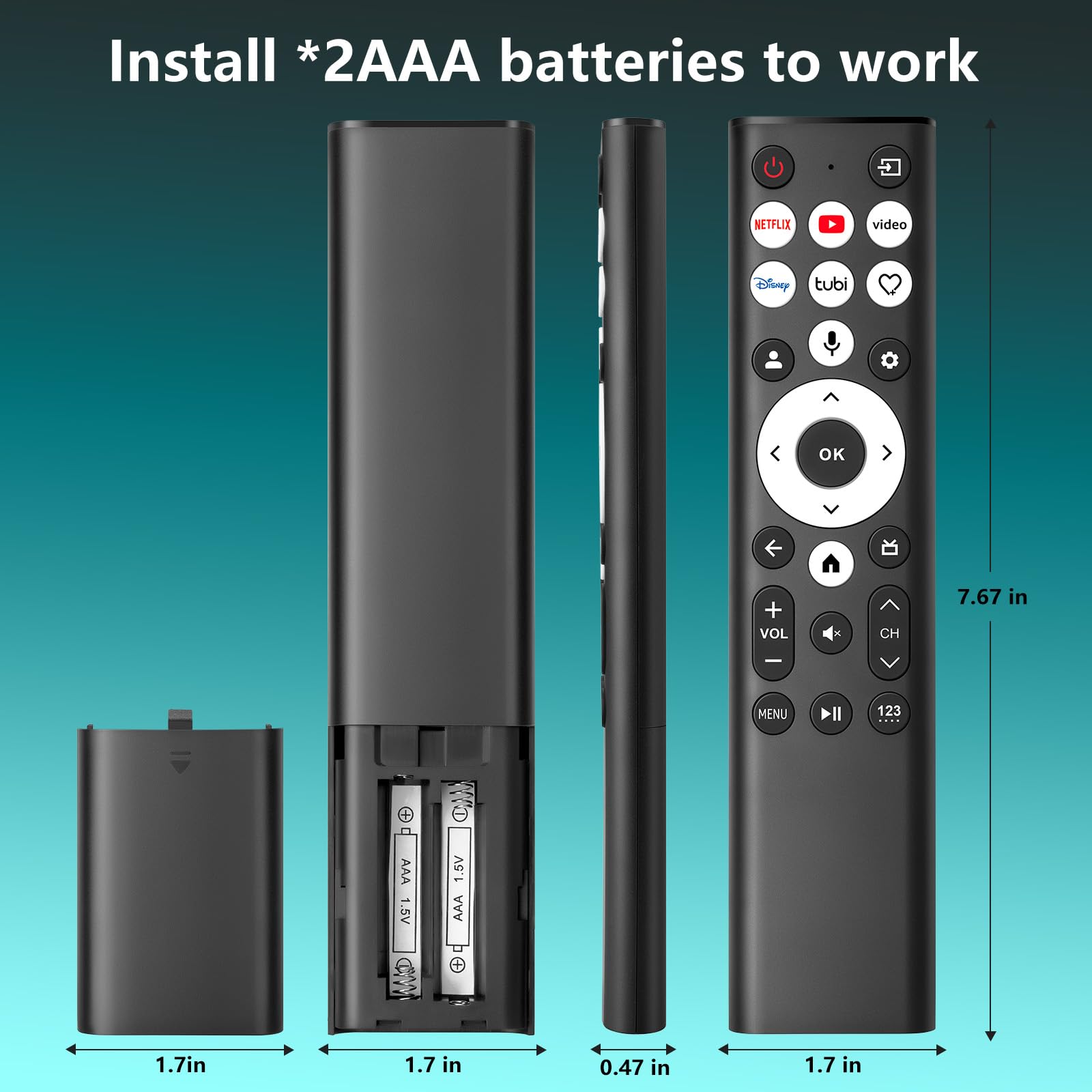 LOUTOC Replacement-Voice-for-Hisense-Smart-TV-Remote-Control-Univ - LOUTOC Official Product View 8