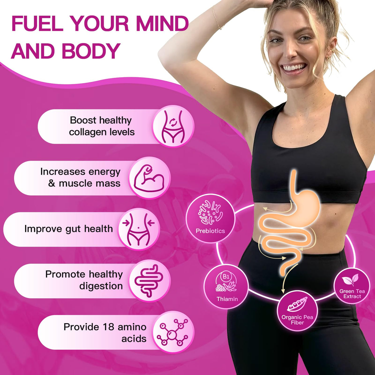 ZEBORA Multi Collagen Peptides Powder for Women 50 Servings - ZEBORA Official Imagery - 5