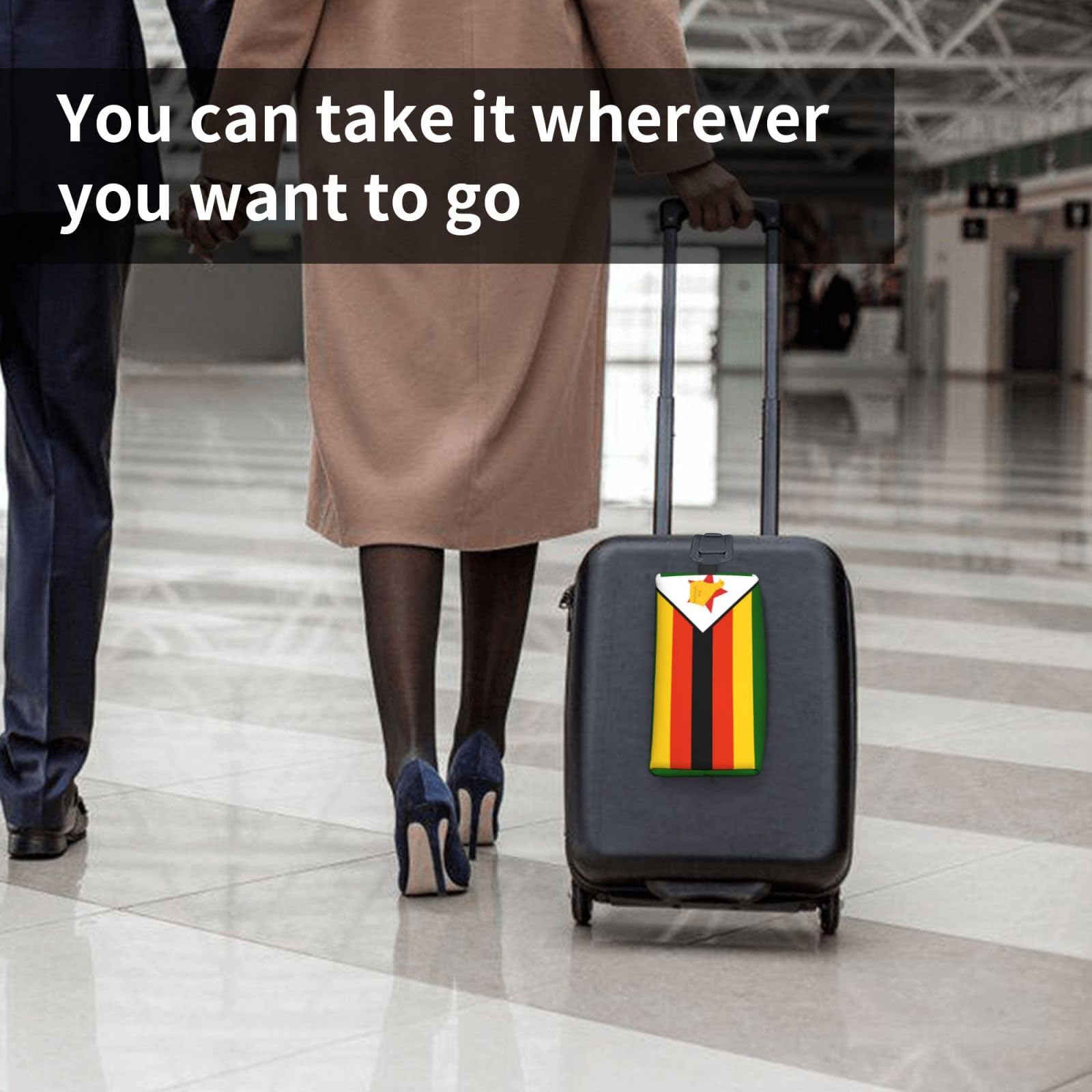 SXZVVBN Flag of Zimbabwe Large Capacity Travel Toiletry Bag Durable Oxford Cloth Makeup Organizer Cosmetic Pouch