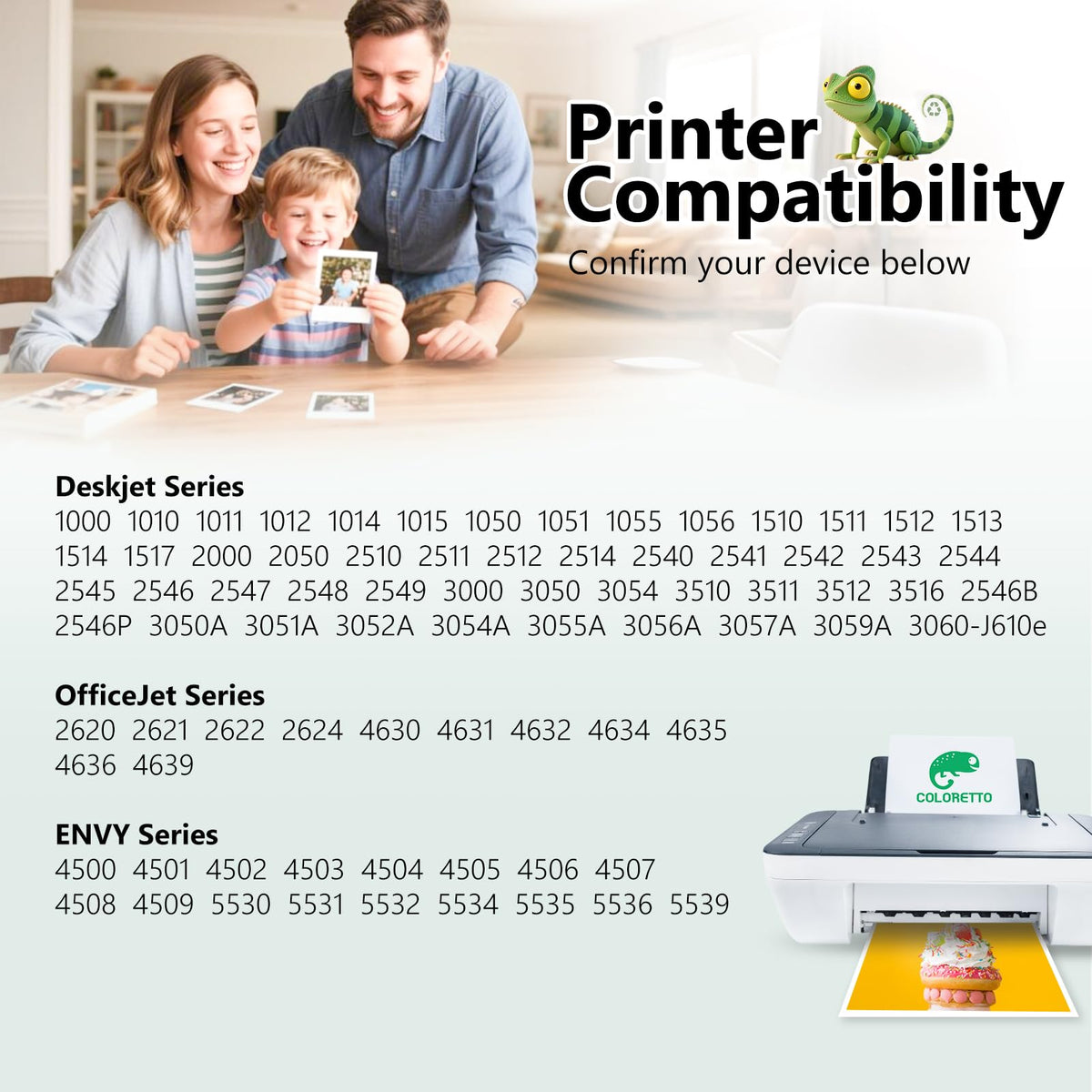 61XL Black Ink Cartridges for HP Ink 61 Black 61 XL 4500 - COLORETTO Official Imagery - 3