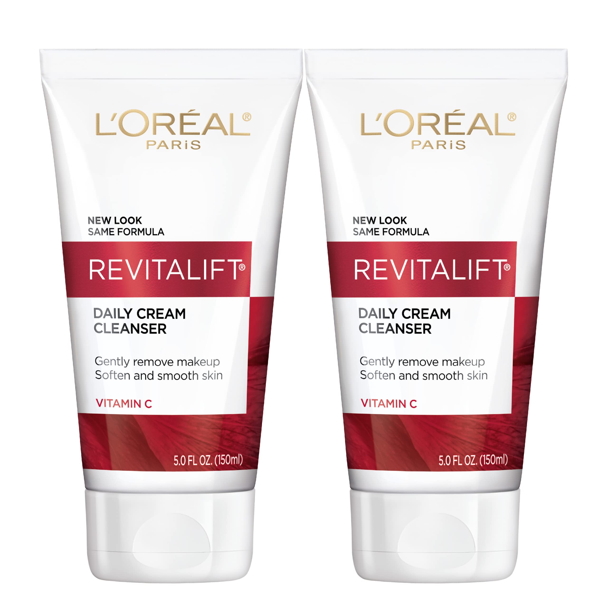 L'Oreal Paris Revitalift Daily Cream Cleanser, Gentle Makeup - Product Imagery