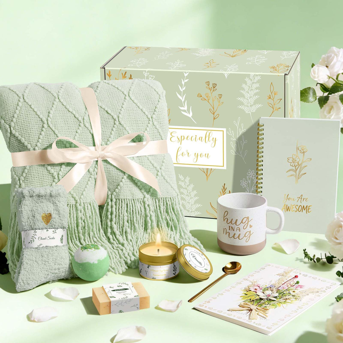 Wasocol Birthday Gifts for Women Self Care Gift Basket Get - Wasocol Official Imagery - 3