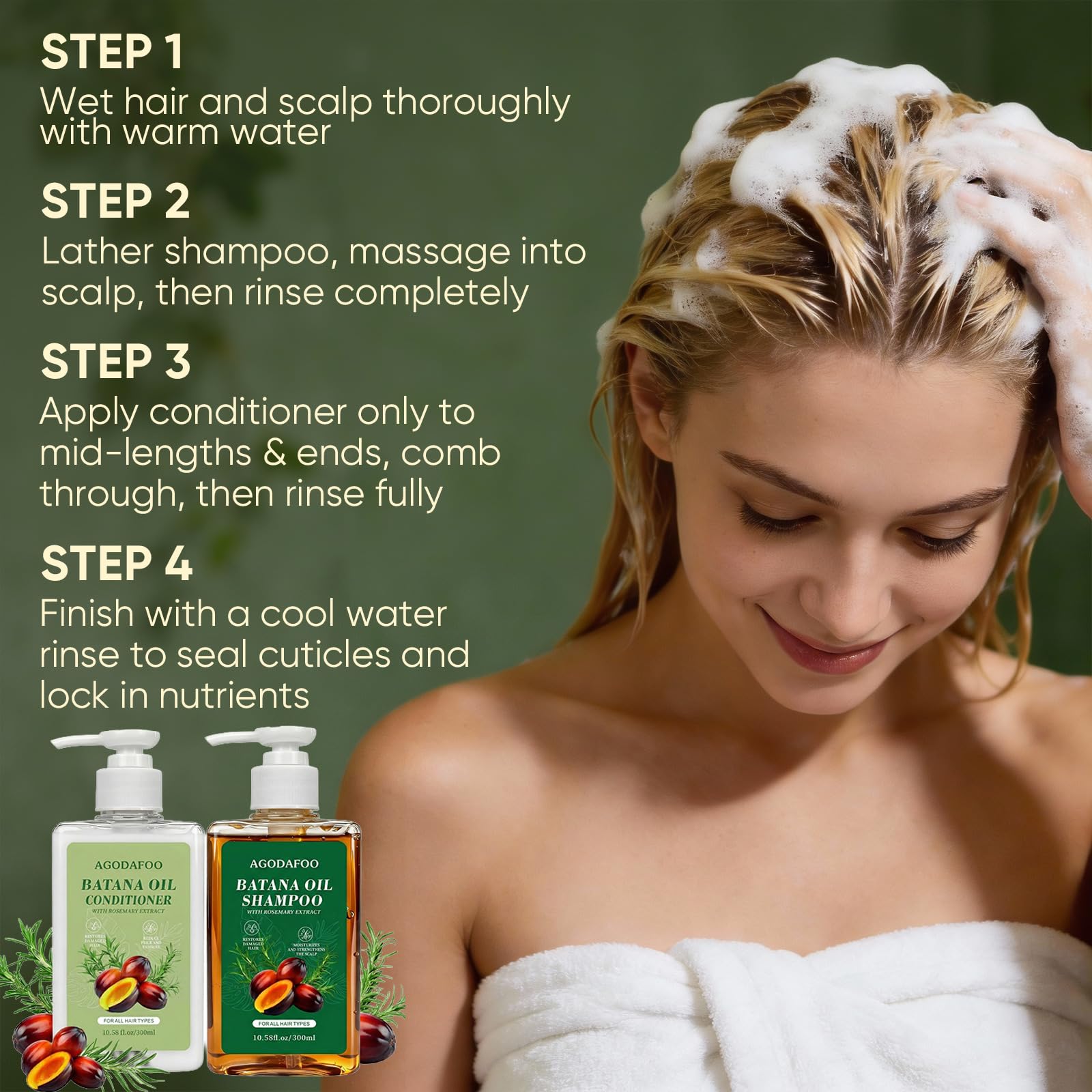 Agodafoo Batana Oil Shampoo and Conditioner Set for Hair Growth, Batana Oil Shampoo - Agodafoo Official Product View 10