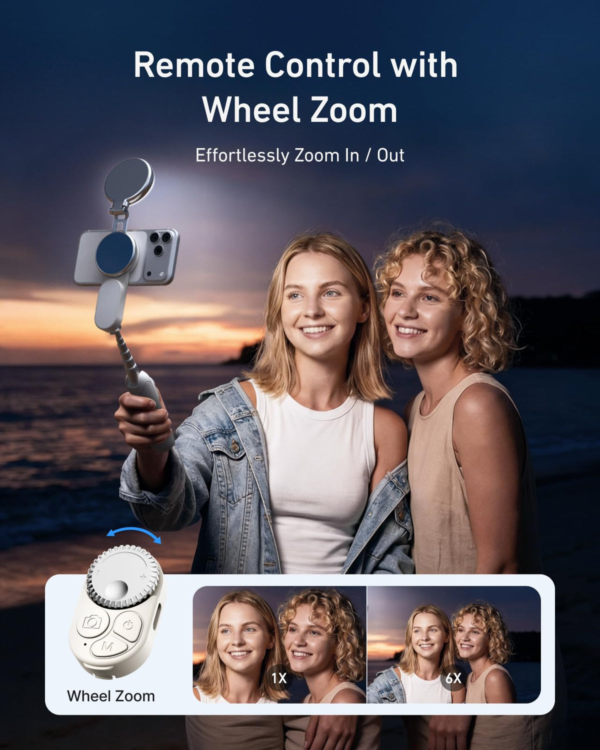 TELESIN Magnetic Selfie Stick Tripod with Selfie Light - TELESIN Official Imagery - 3
