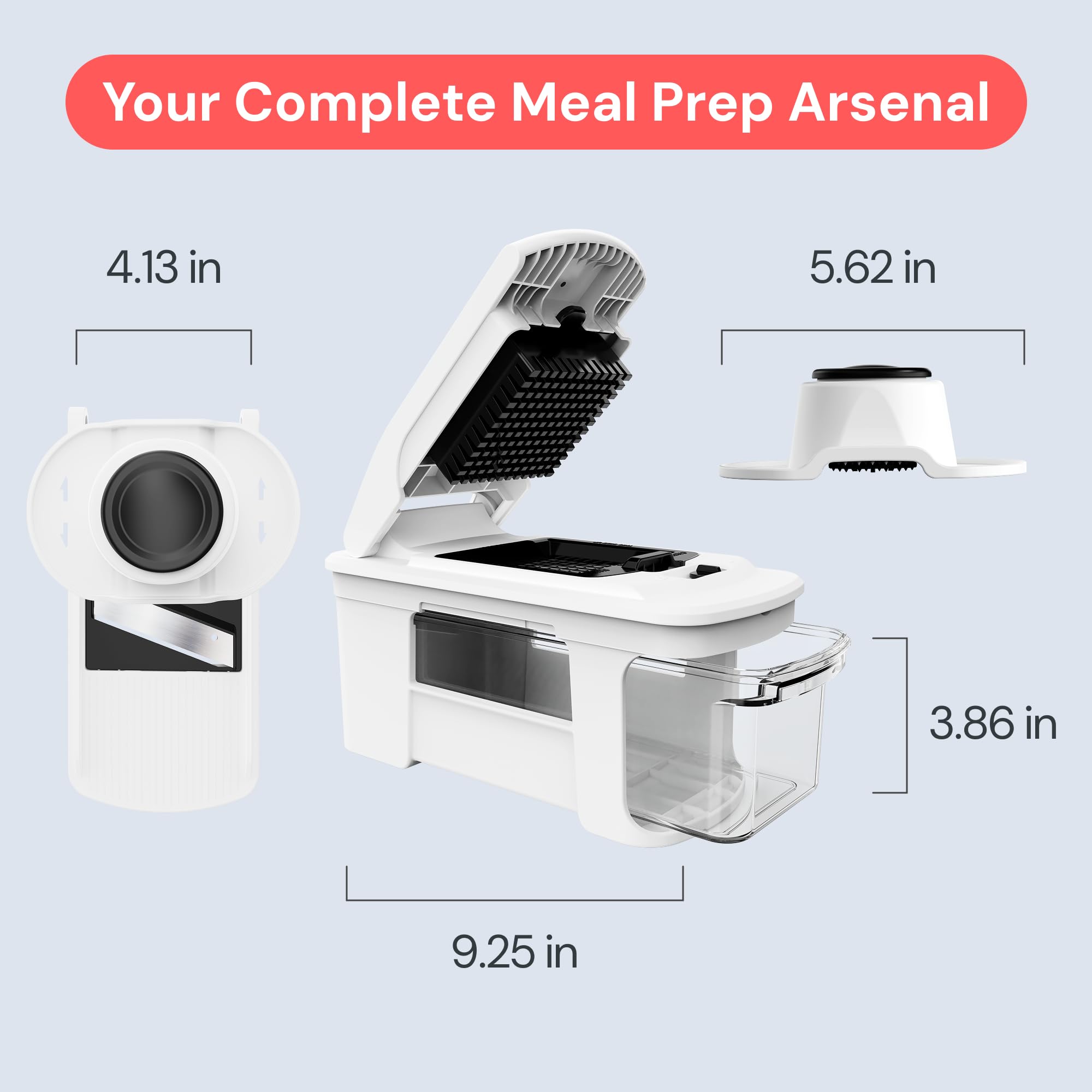 Fullstar Pro XL Vegetable Chopper & Mandoline Slicer w Pull-Out C by fullstar - Angle View 2