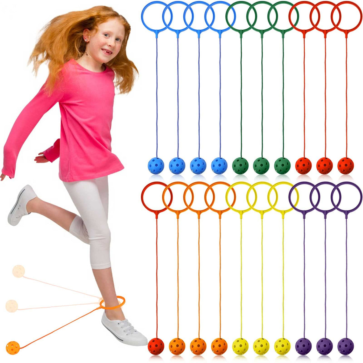 Ankle Skip Ball Toys for Kids Jumper Exercise Equipment - Glimin Official Imagery - 1