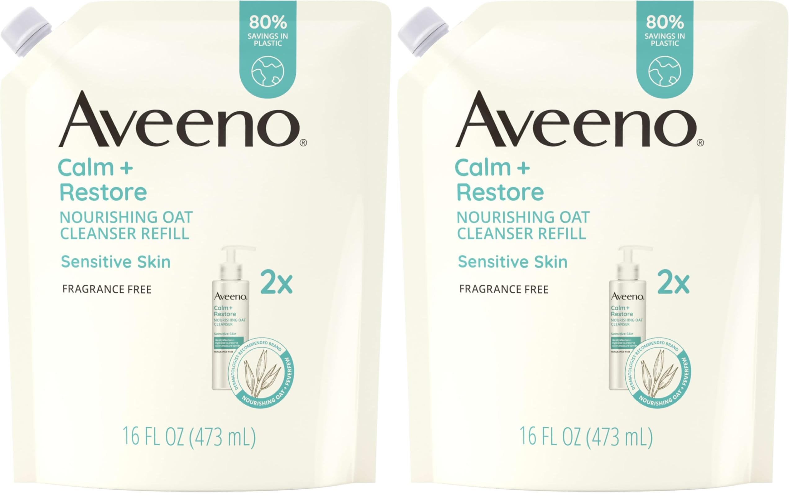 Aveeno Calm + Restore Nourishing Oat Face Cleanser, Daily Hydrating Facial - Aveeno Official Product View 10